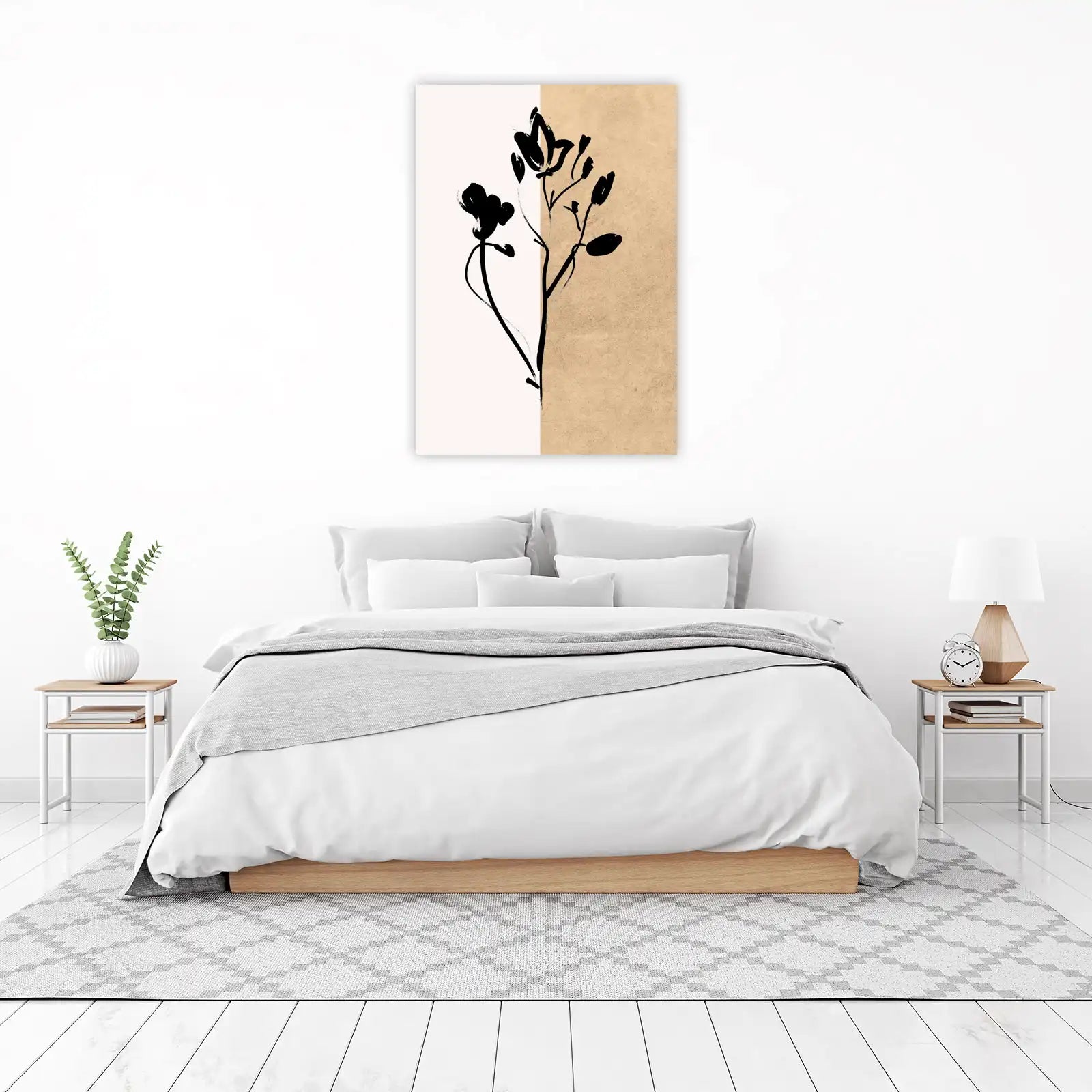 Minimalist Floral Ink Art Wall Art