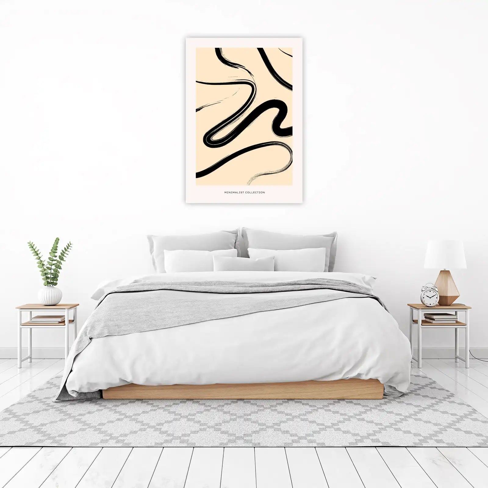 Abstract Brush Stroke Wall Art - Modern Minimalist Art