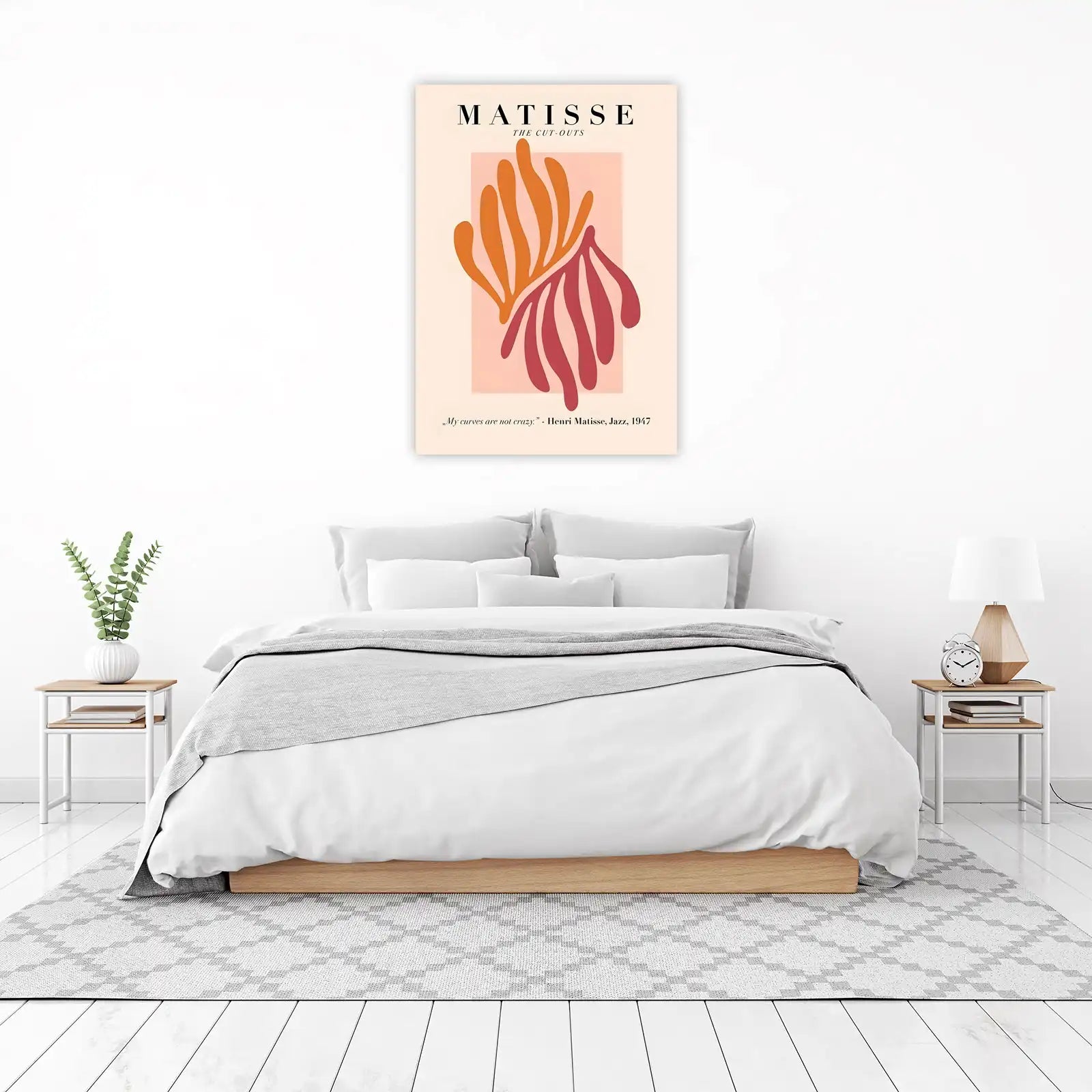 Matisse Cut-Outs Coral & Ochre Wall Art