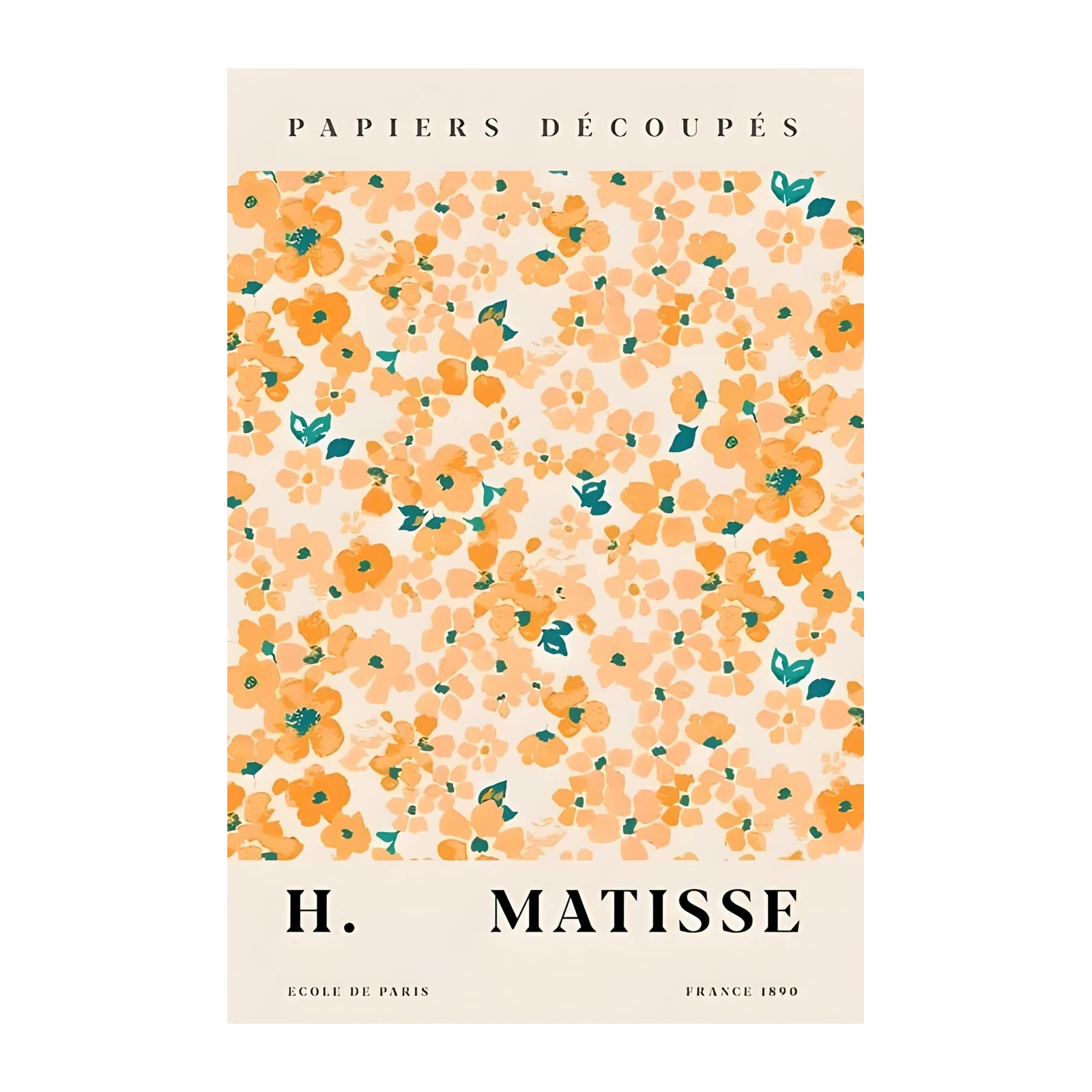 Vintage Floral Matisse Papiers Découpés Wall Art