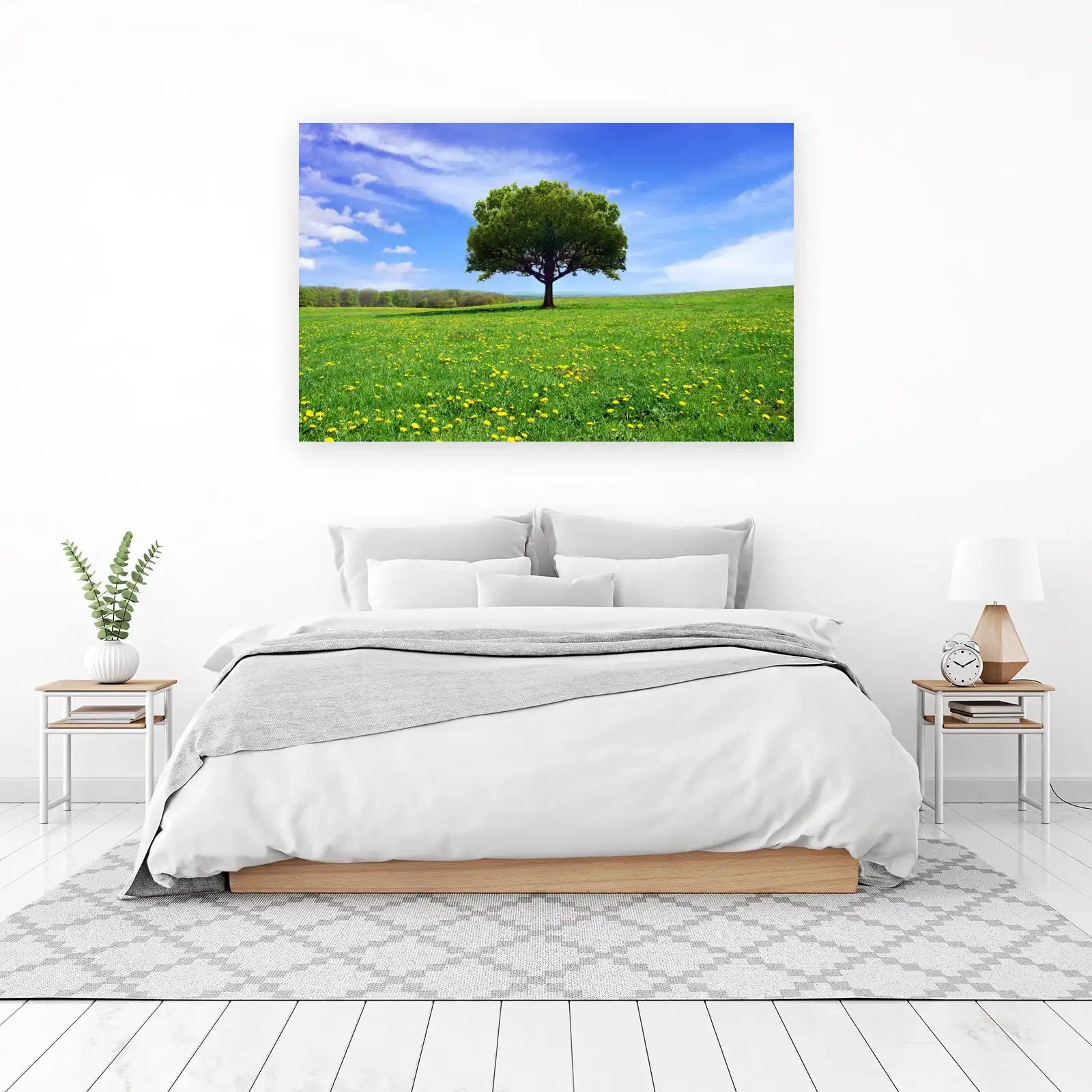 Serene Tree & Dandelion Field Wall Art