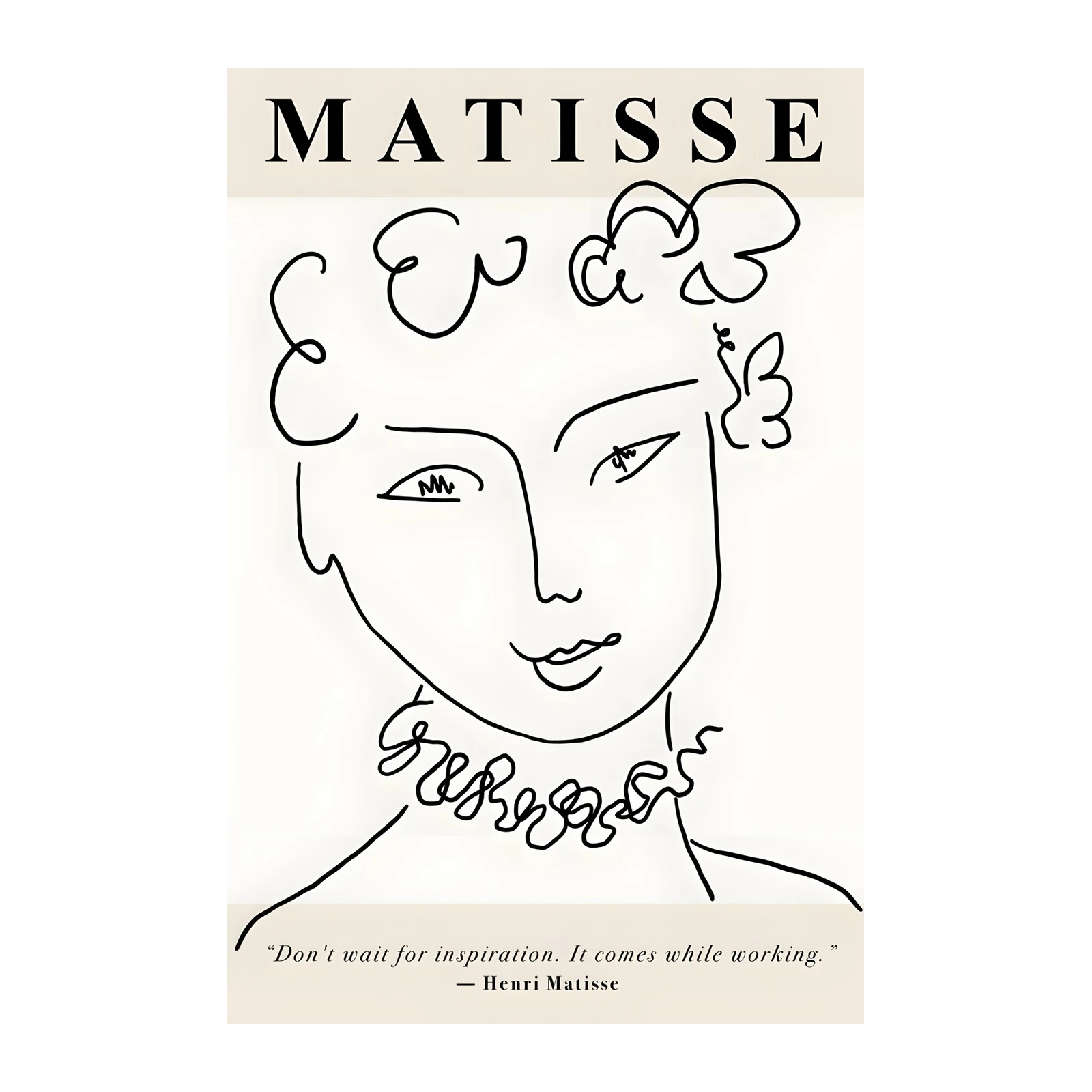 Henri Matisse Face Line Art Wall Art