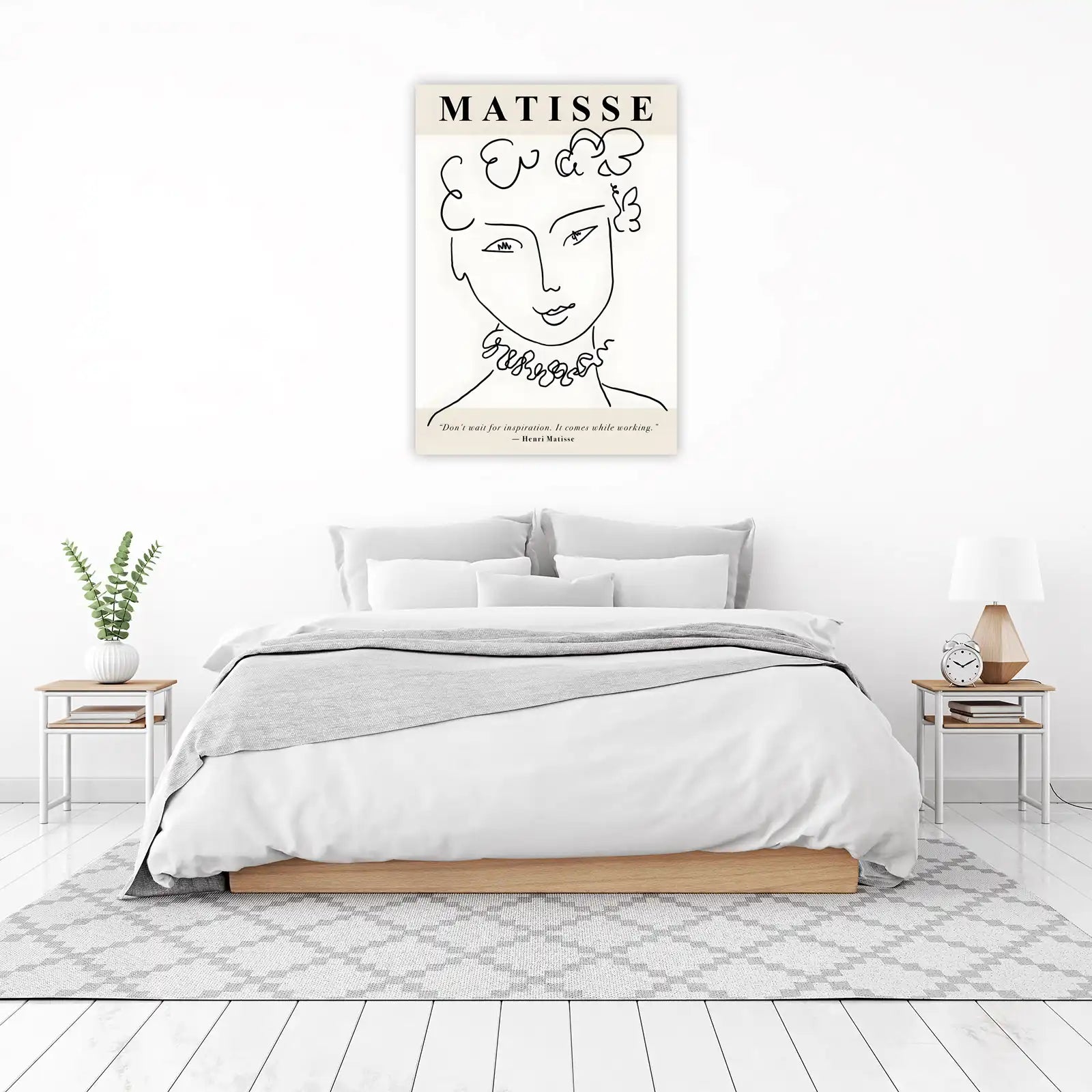 Henri Matisse Face Line Art Wall Art