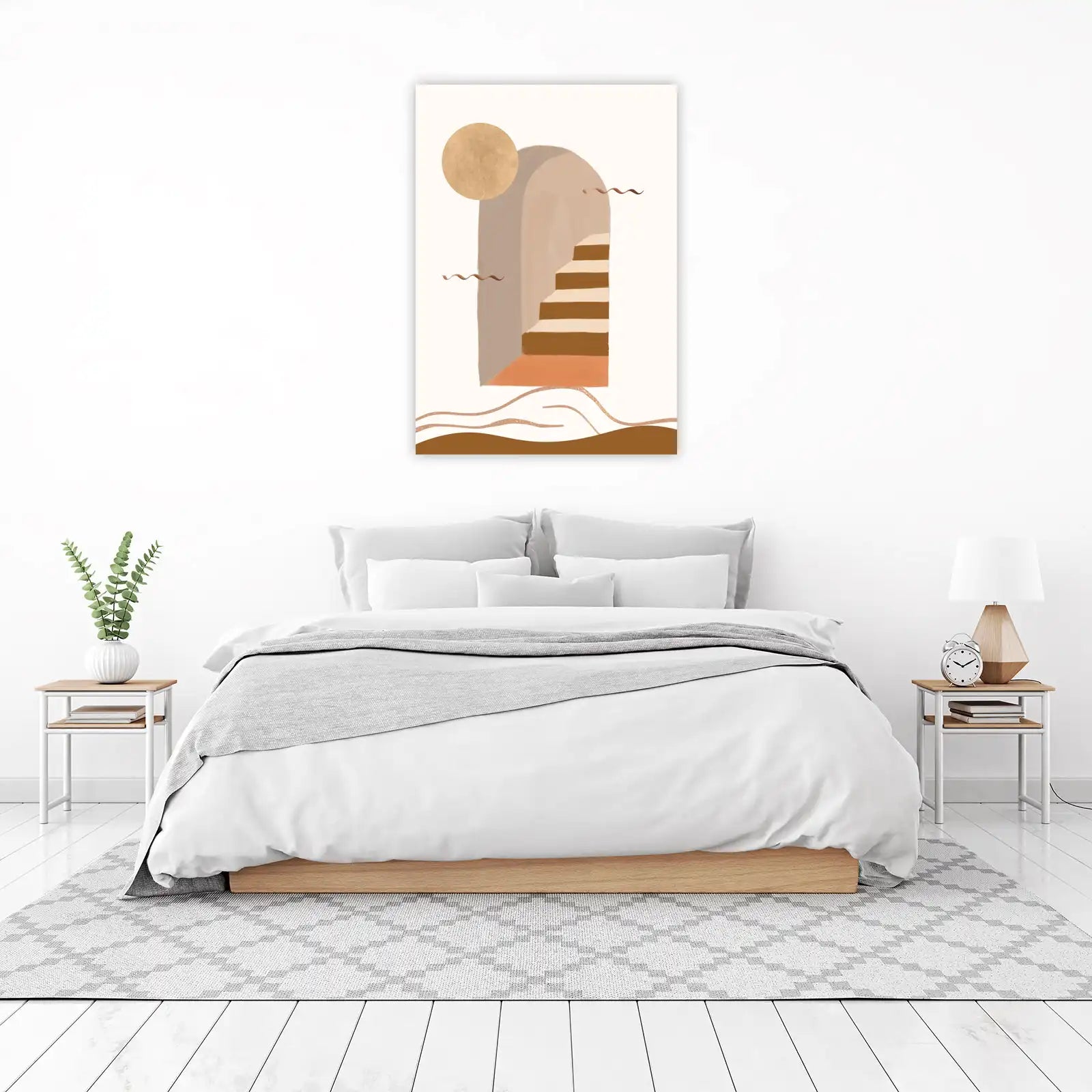 Boho Archway & Stairs Abstract Wall Art