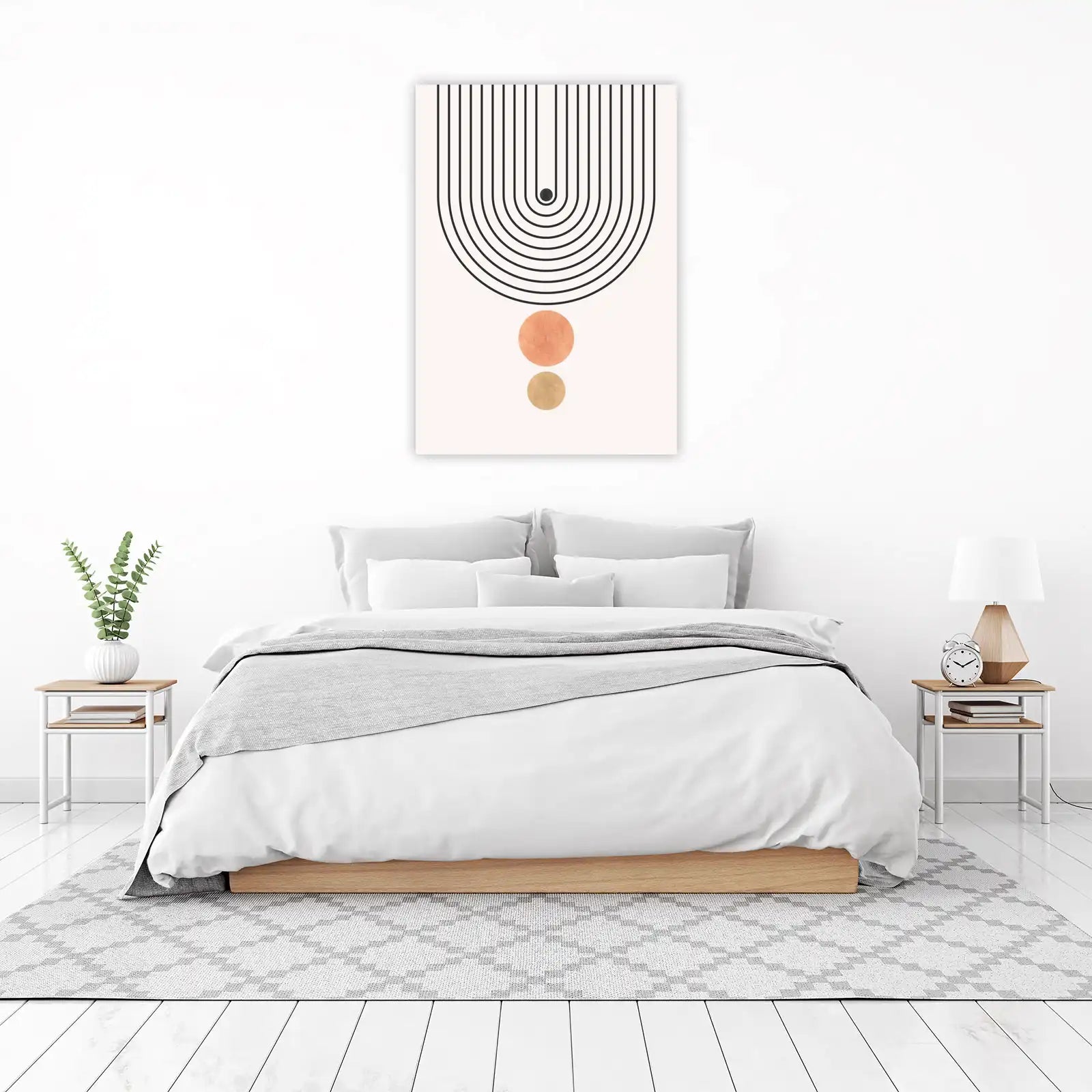 Mid-Century Modern Arc & Circles Wall Art