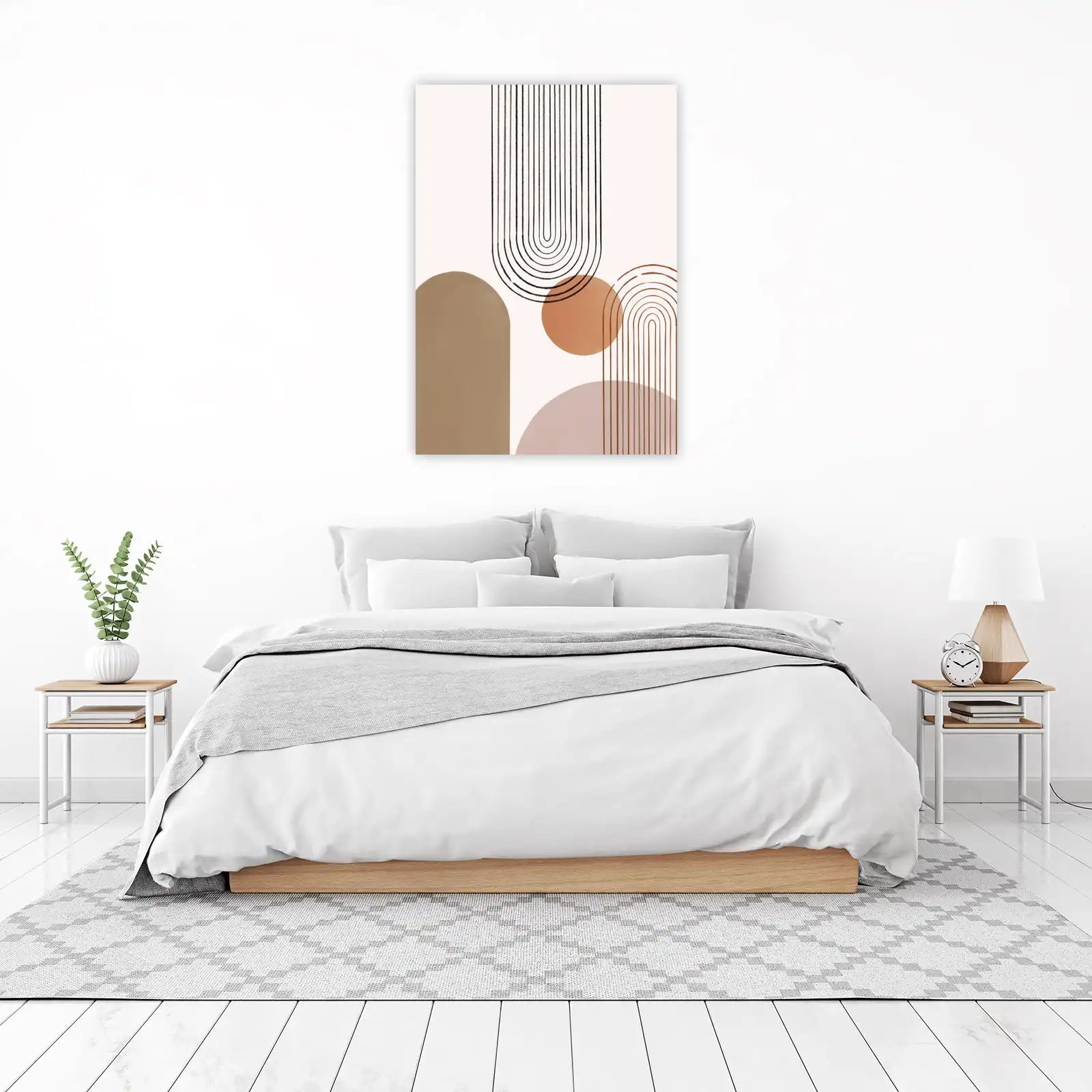 Boho Arch & Circle Mid Century Modern Wall Art