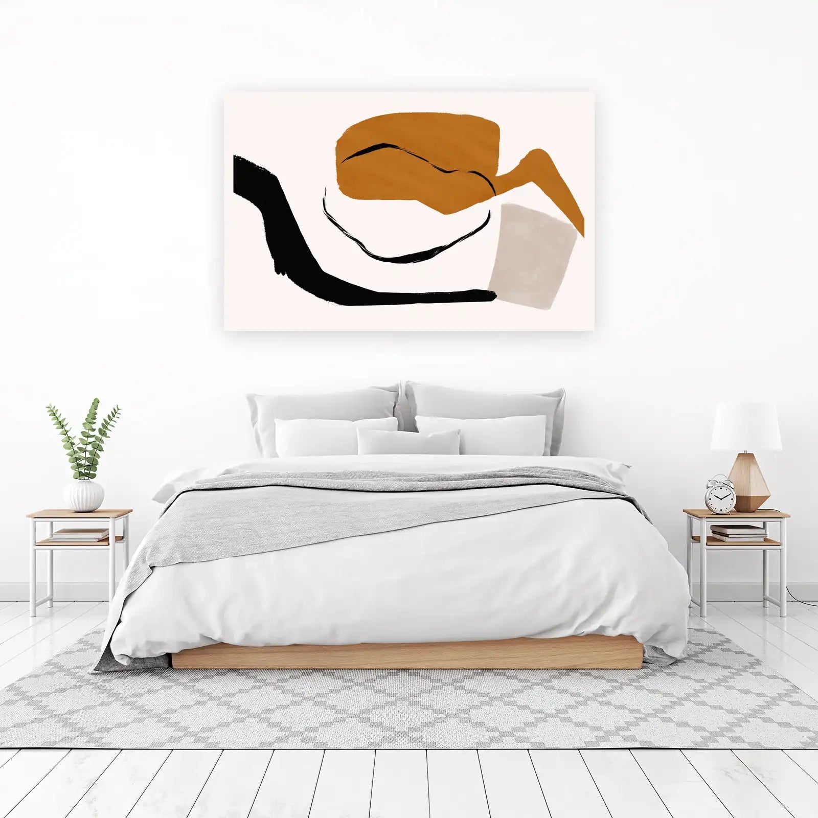 Modern Abstract Boho Burnt Orange Wall Art
