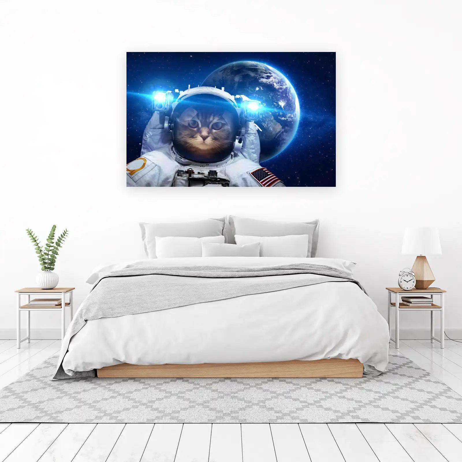 Astronaut Cat Space Adventure Wall Art