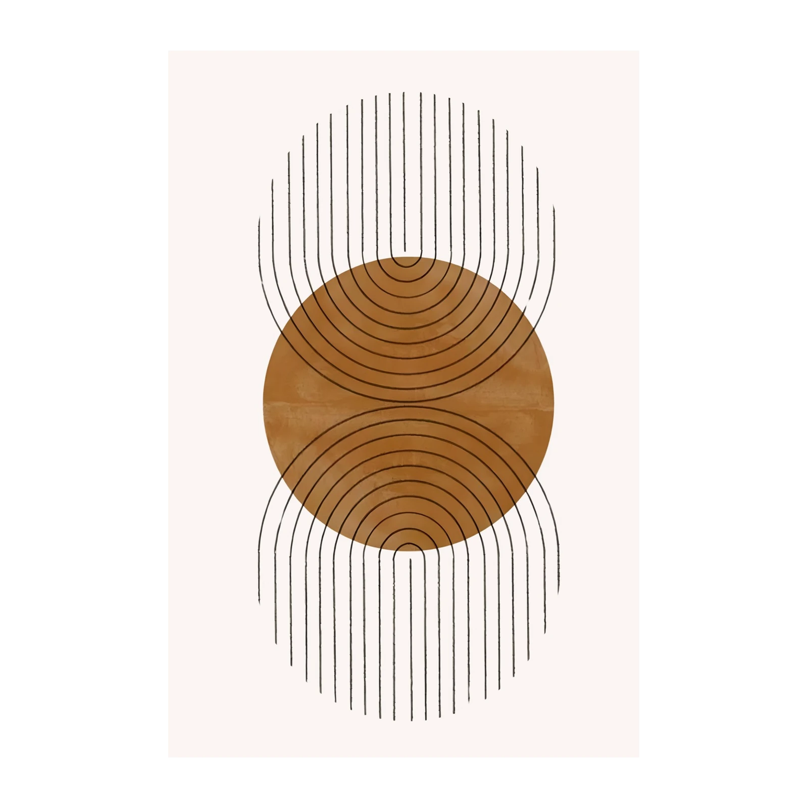 Modern Abstract Arch & Sun Wall Art