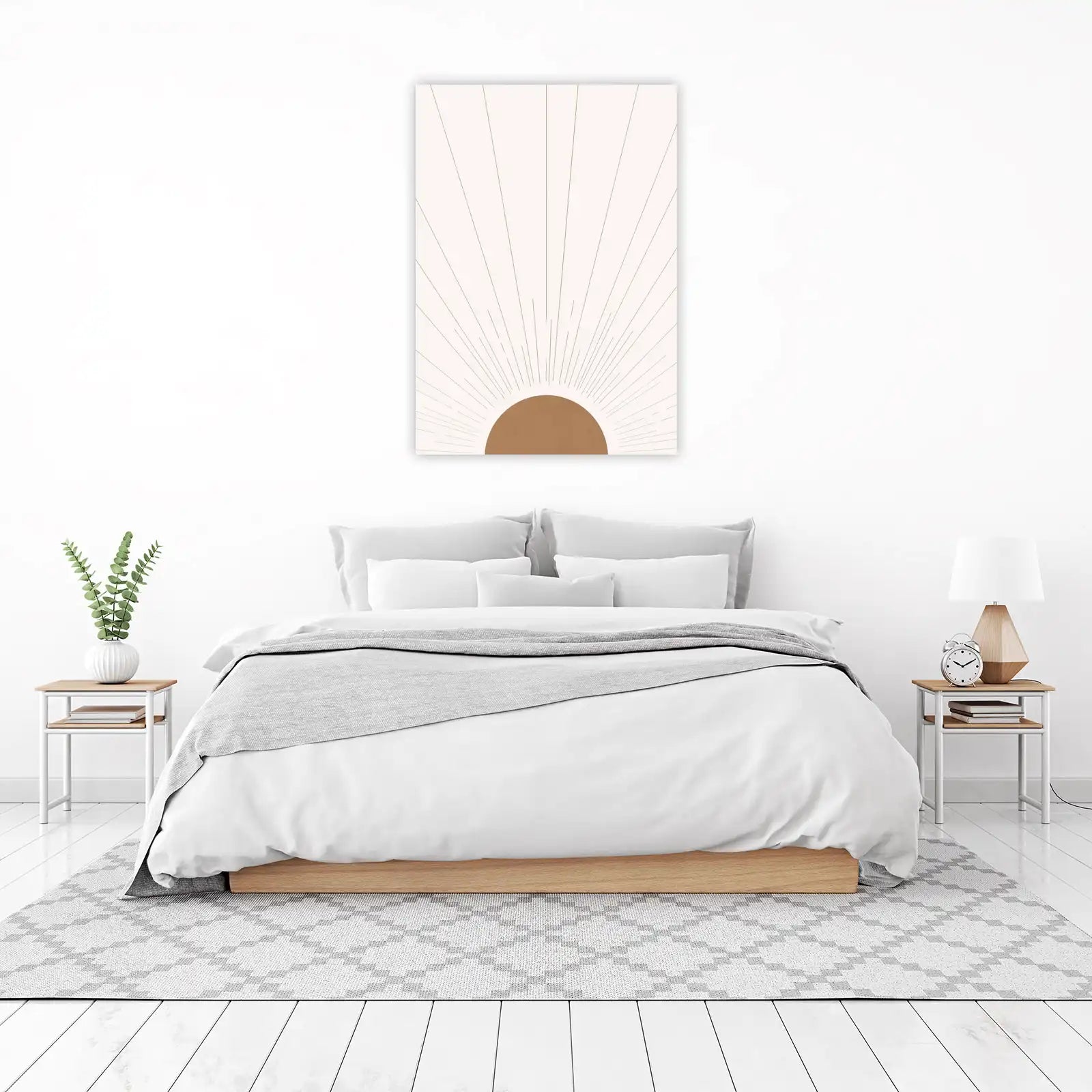 Boho Sunburst Minimalist Wall Art