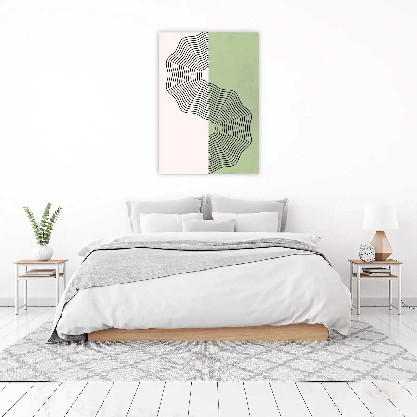 Abstract Wave Line Art Wall Art