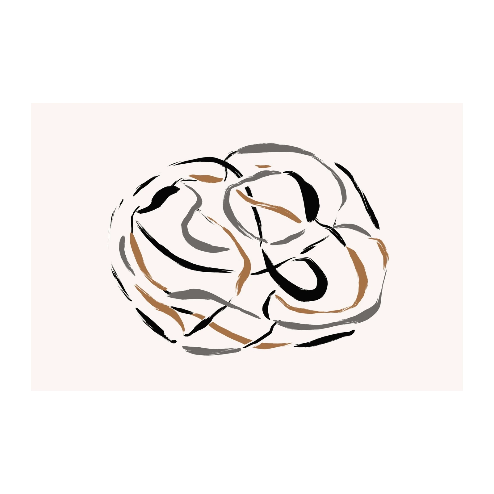 Abstract Brushstroke Circle Wall Art
