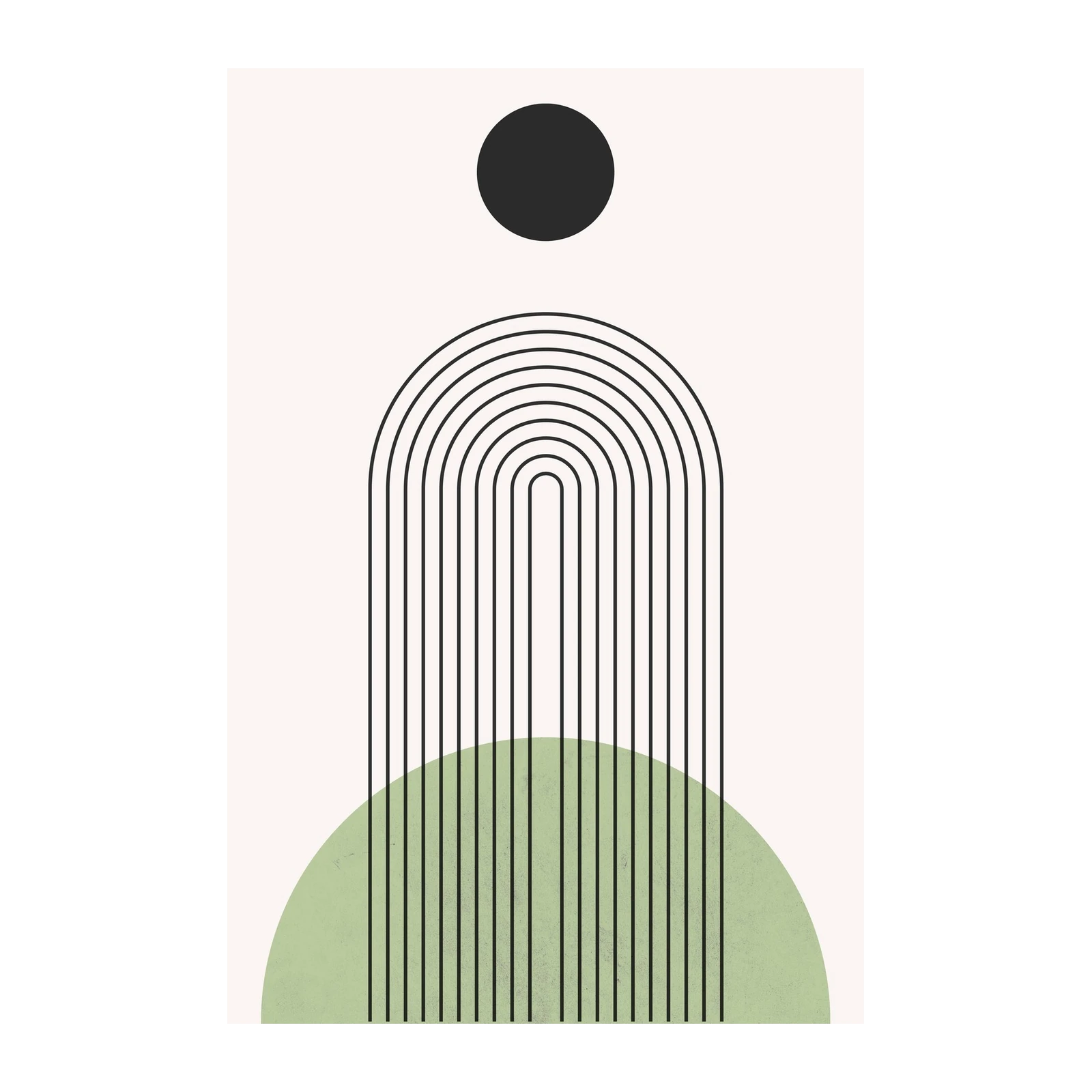 Boho Arch Mid Century Modern Wall Art