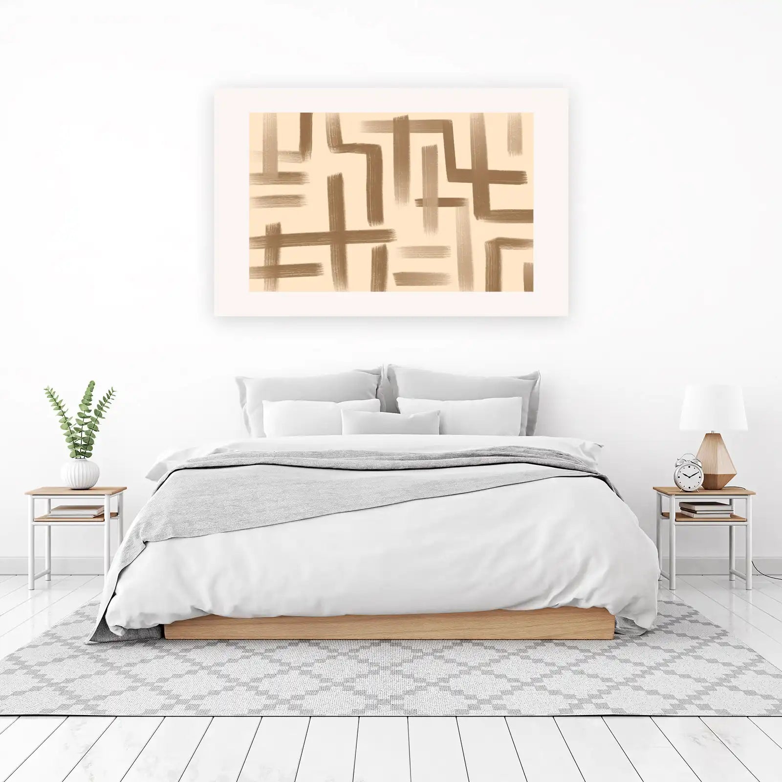 Abstract Brushstroke Maze Wall Art