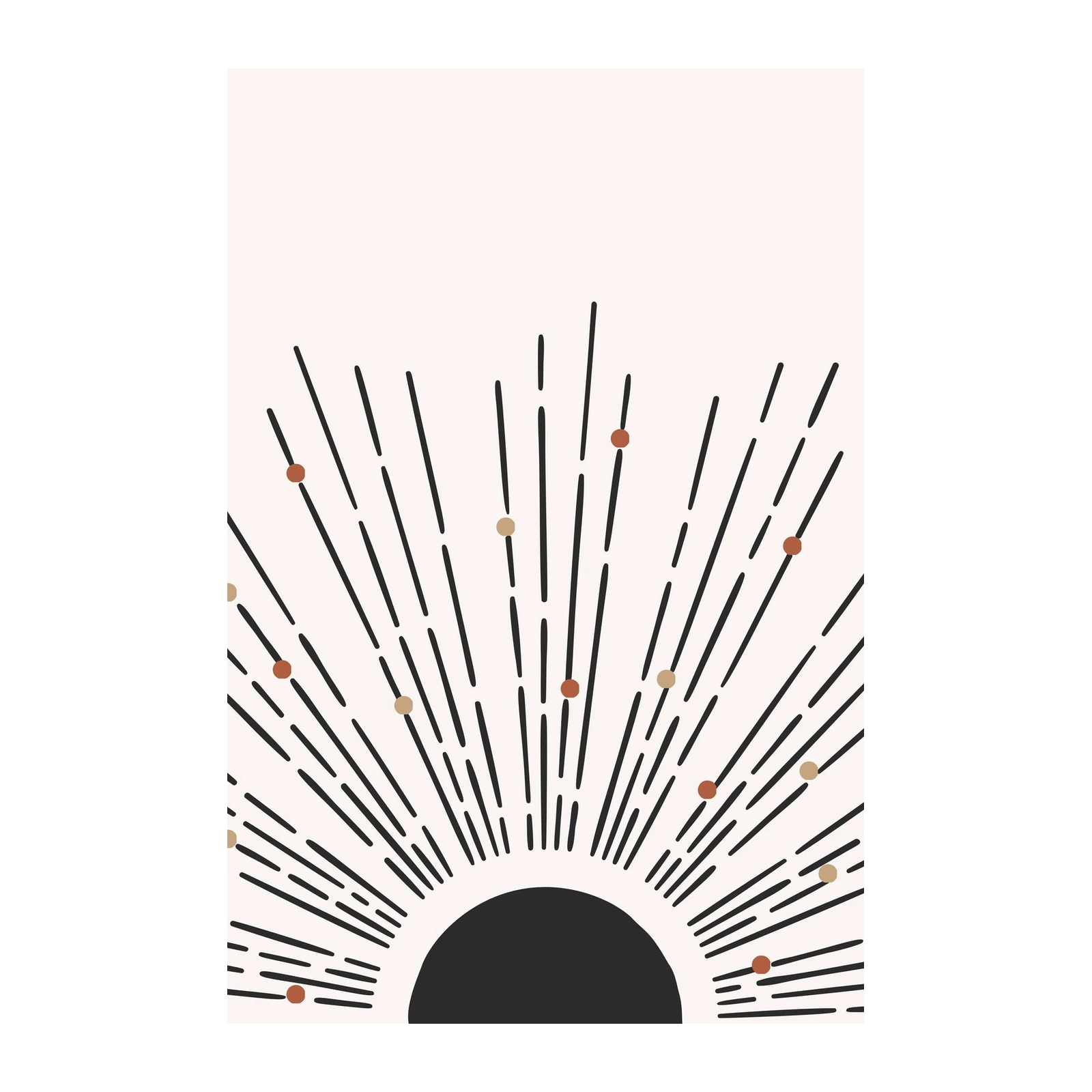 Boho Sunburst Minimalist Wall Art Wall Art