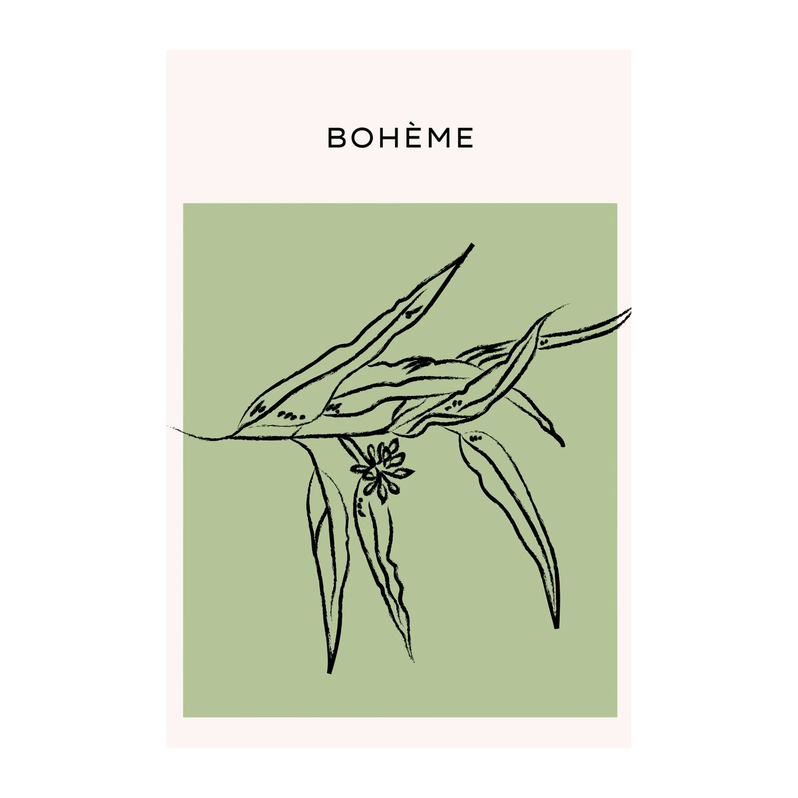 Boheme Eucalyptus Botanical Line Art Wall Art