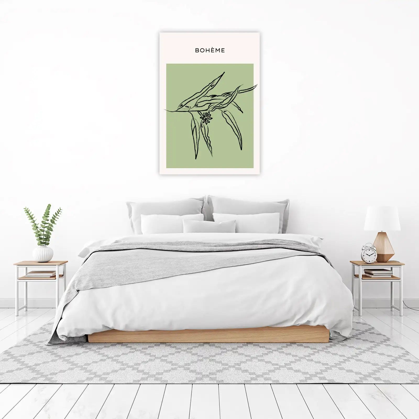 Boheme Eucalyptus Botanical Line Art Wall Art