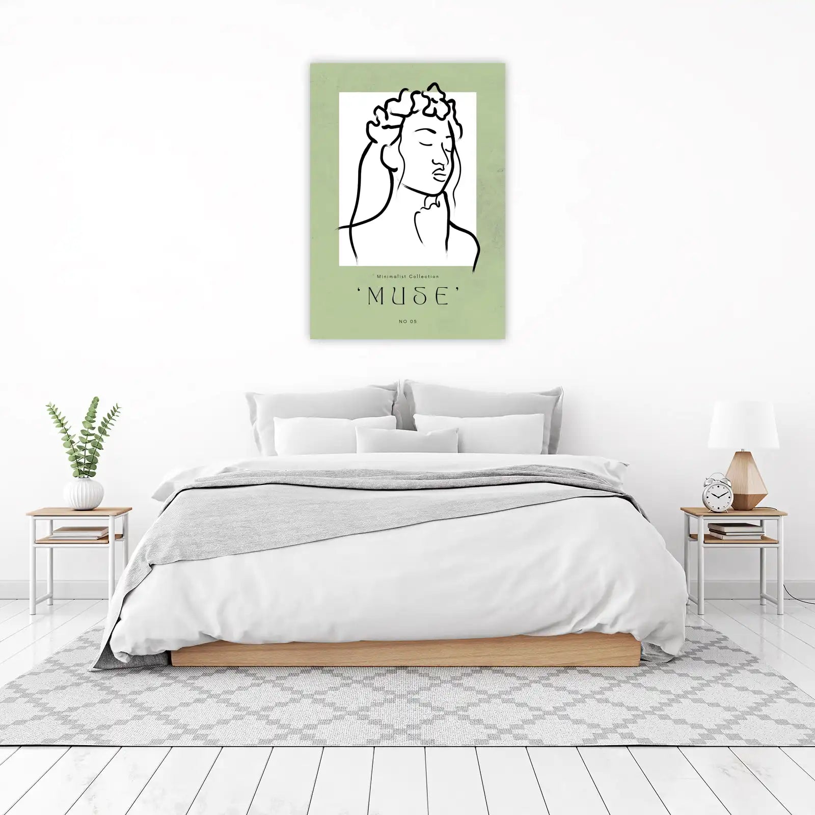 Elegant 'Muse' Line Art Wall Art