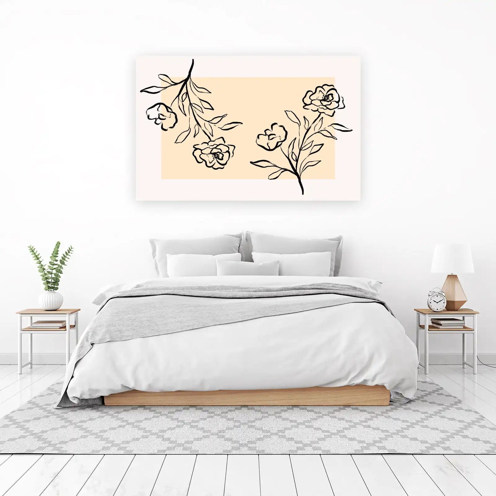 Minimalist Floral Line Art Wall Art