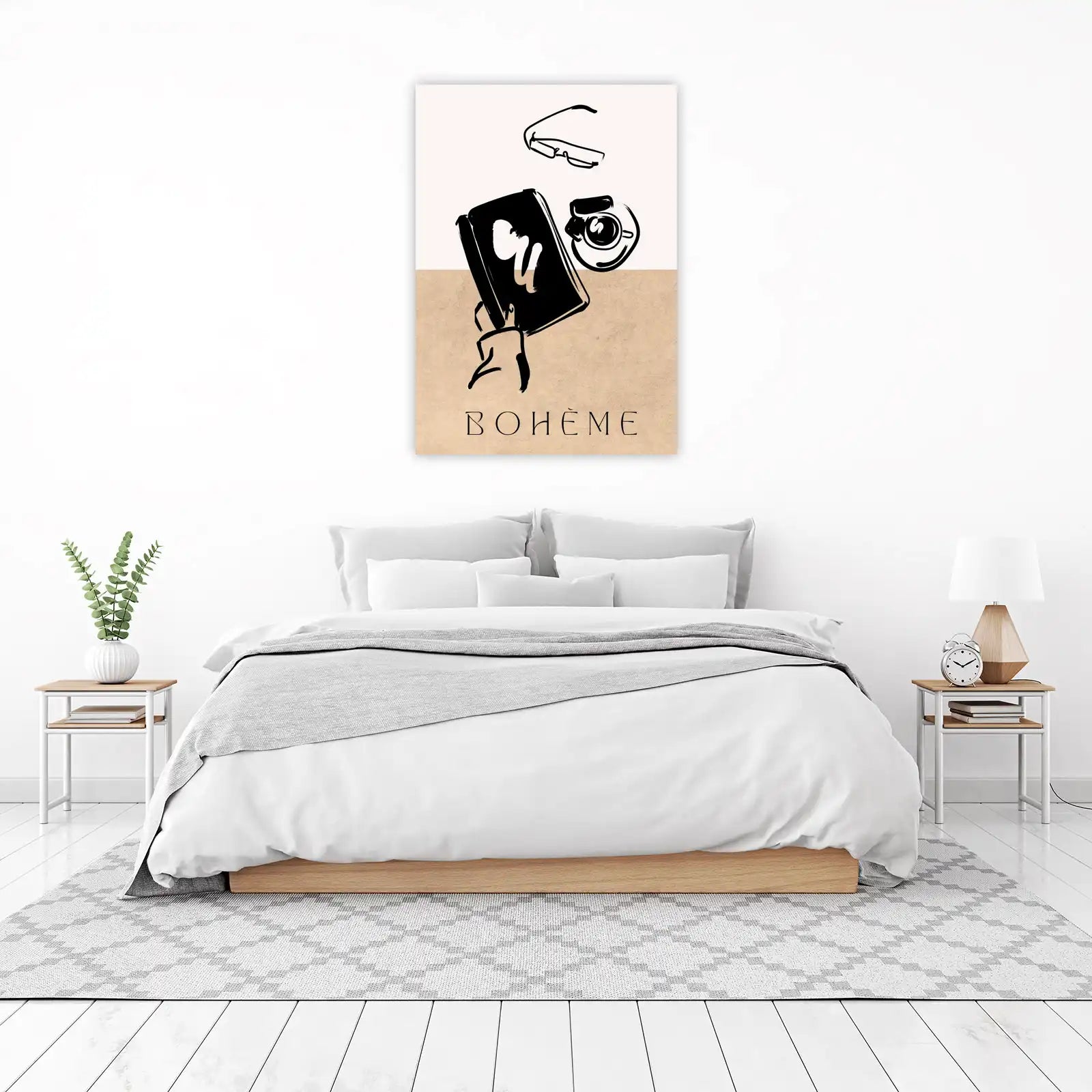 Bohemian Chic Book & Coffee Wall Art
