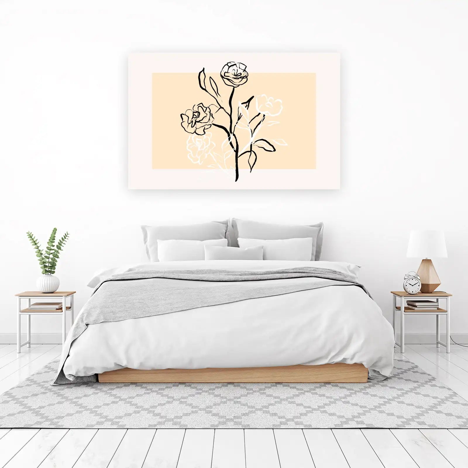 Minimalist Floral Line Art Wall Art