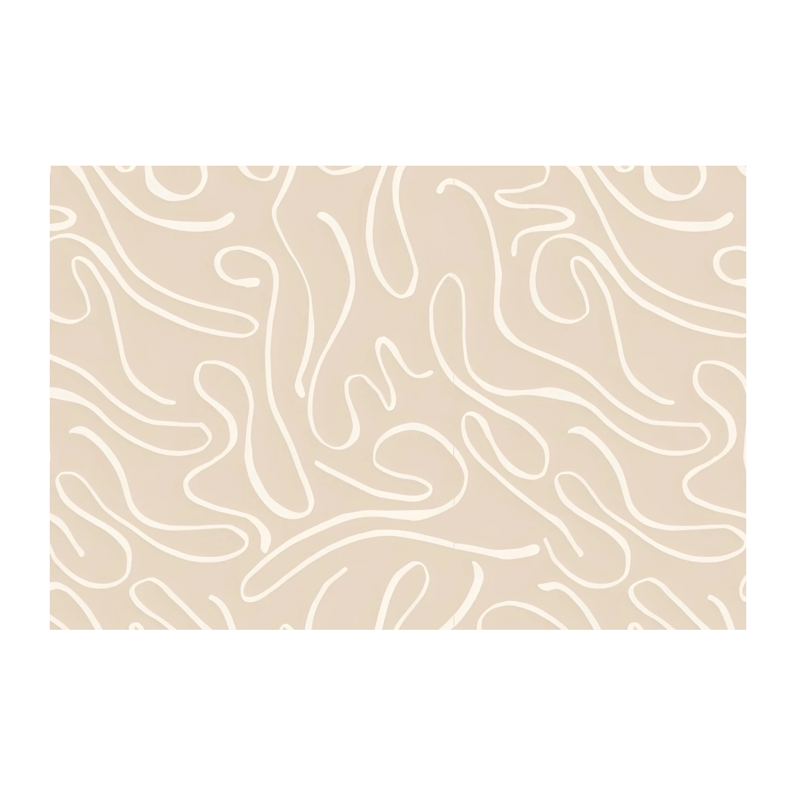 Organic Swirl Beige & Cream Abstract Wall Art