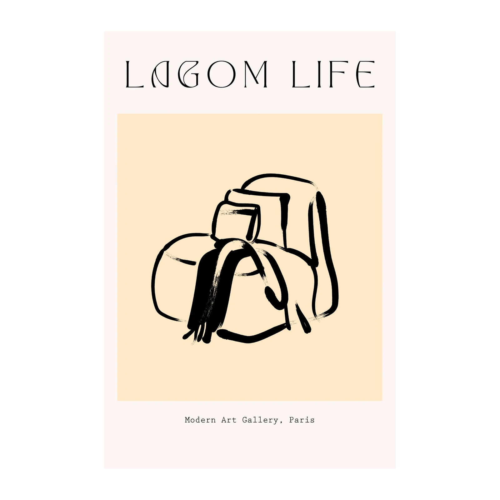 Lagom Life Abstract Chair Wall Art