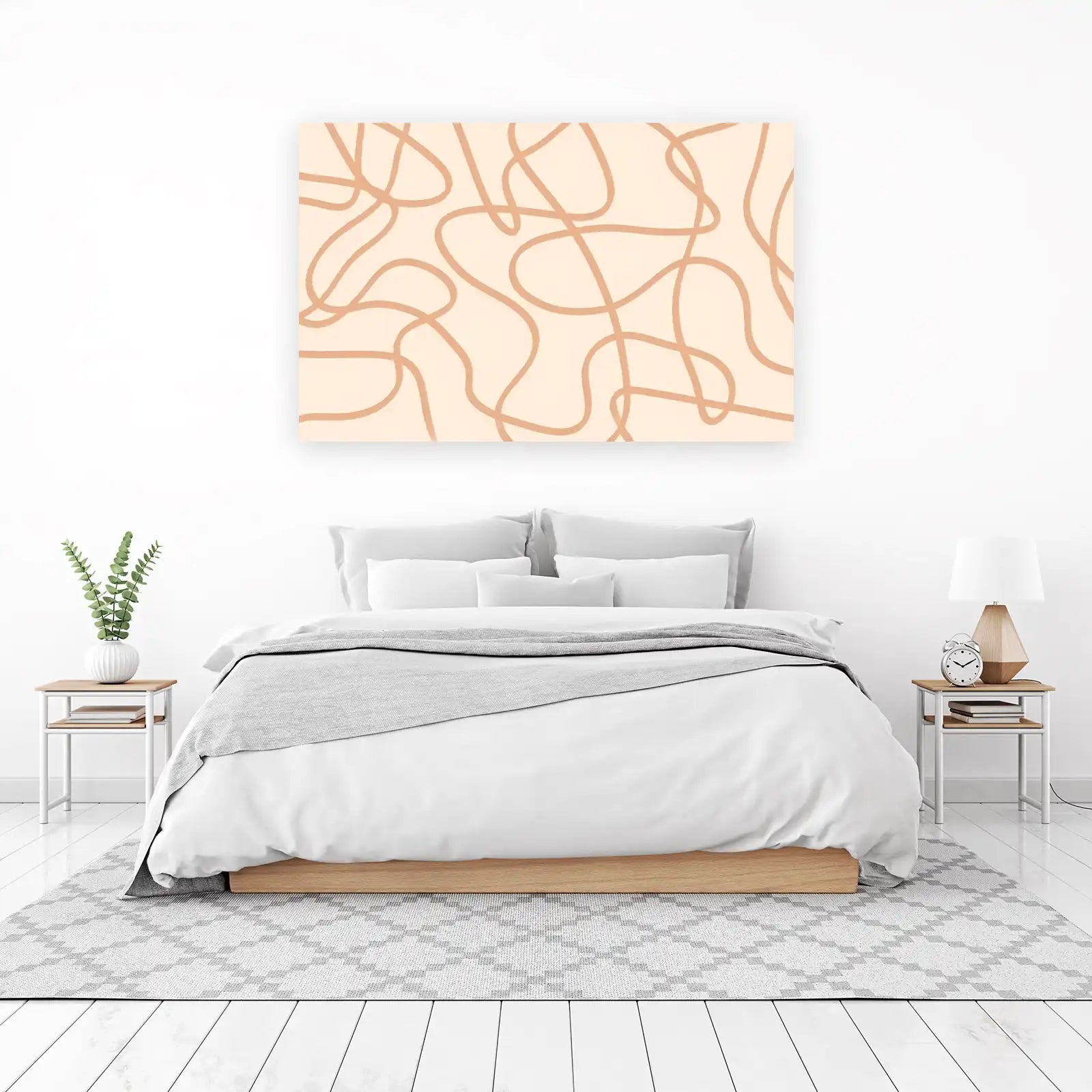 Abstract Swirls Mid Century Modern Wall Art