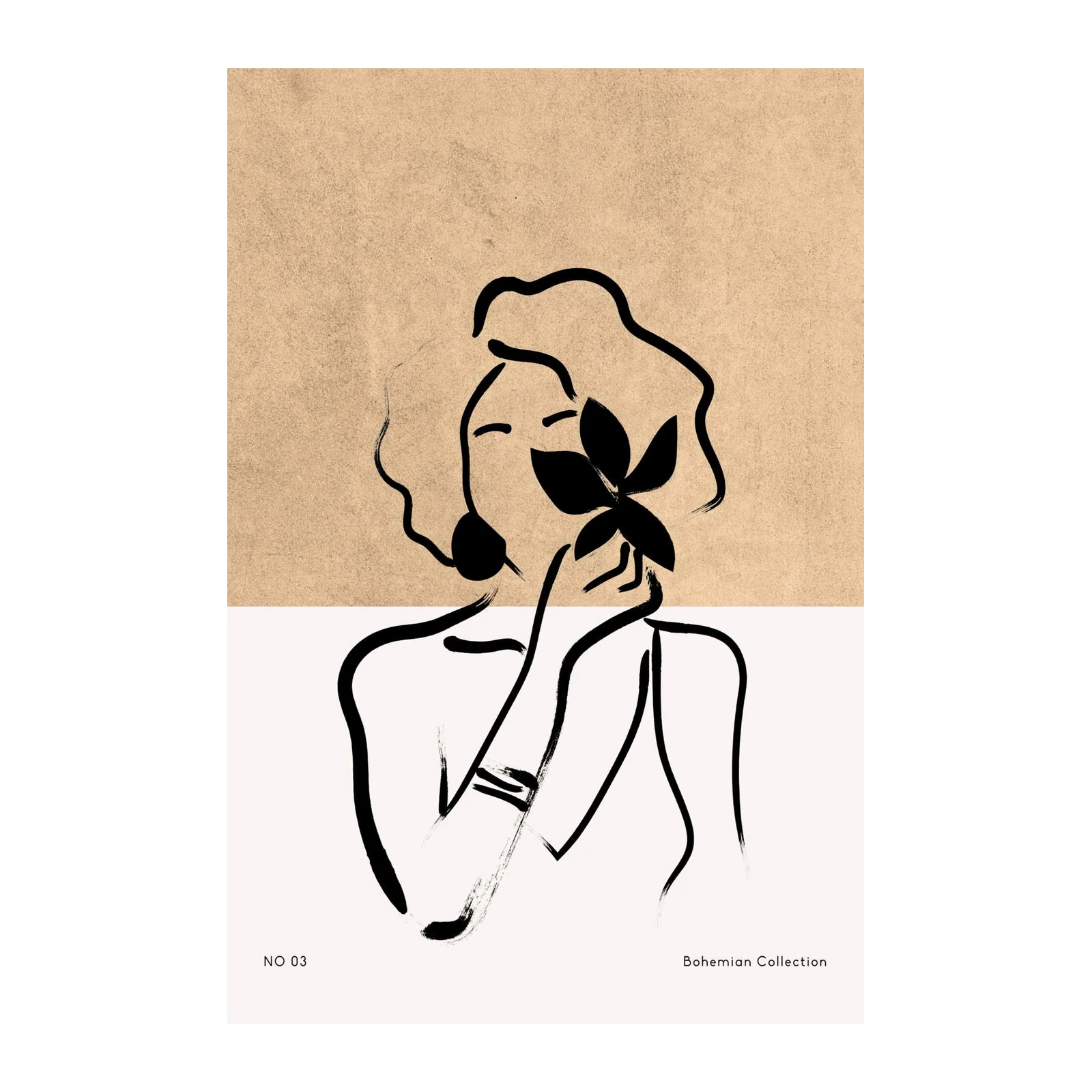 Bohemian Woman Line Art Wall Art