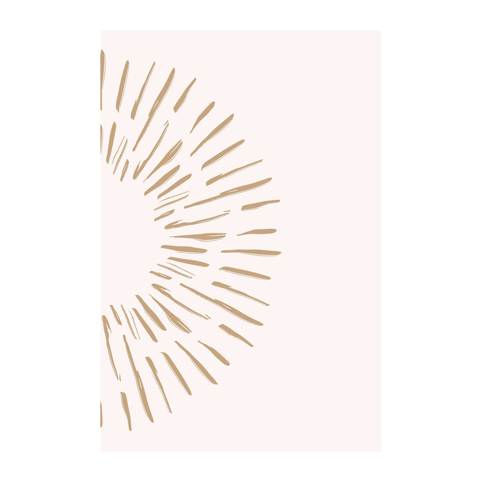 Boho Sunburst Abstract Beige Wall Art