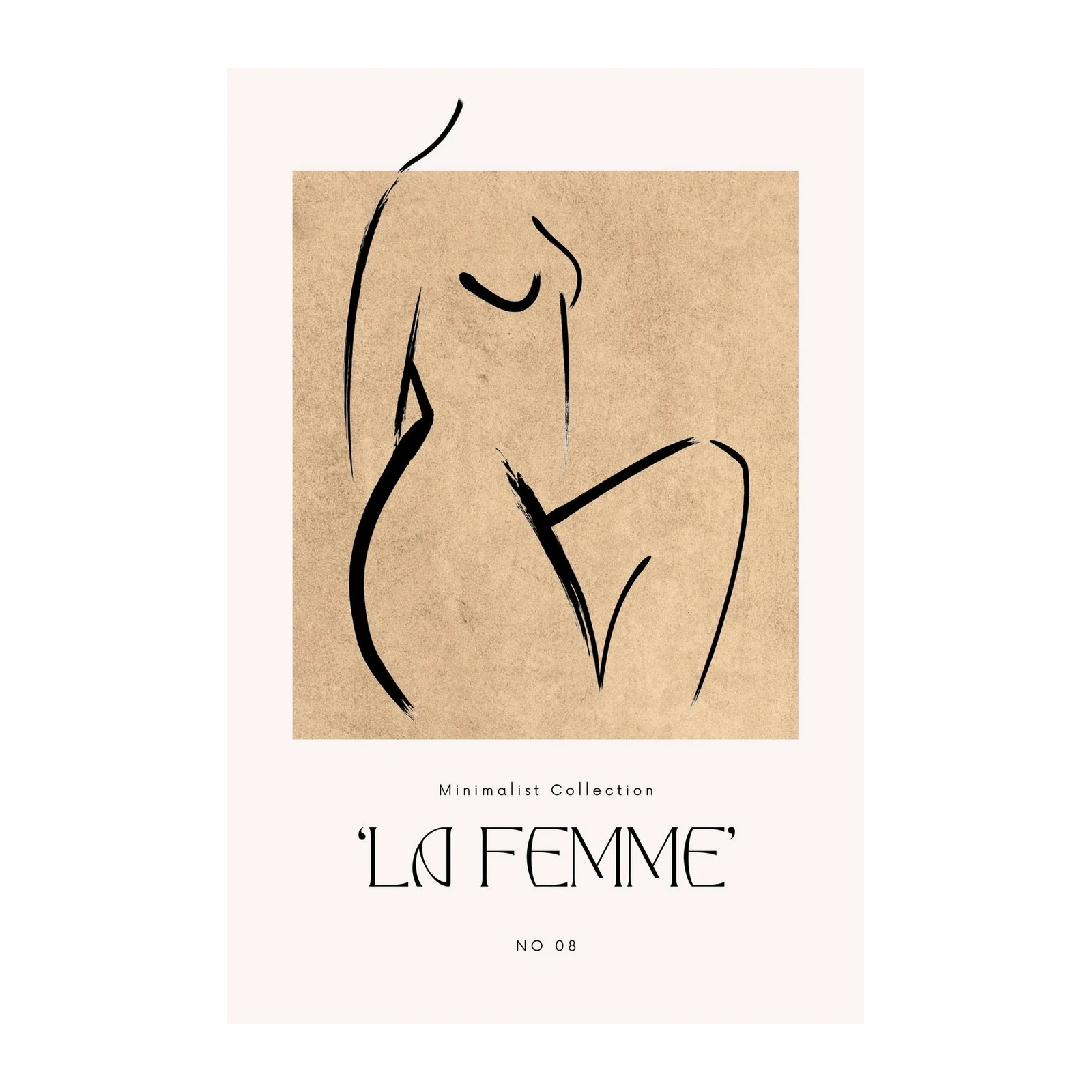 La Femme Minimalist Figure Wall Art