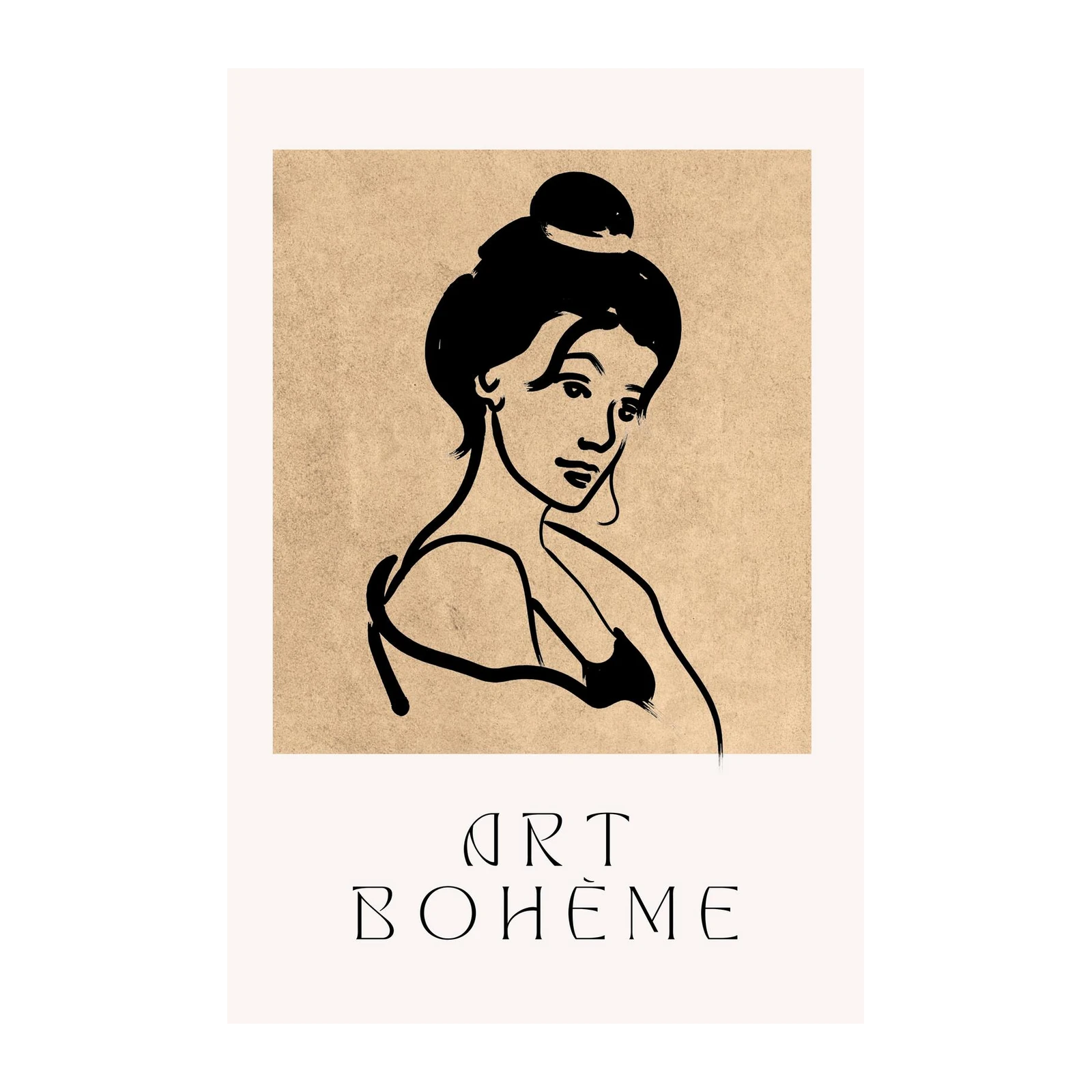 Elegant Woman Portrait Minimalist Wall Art