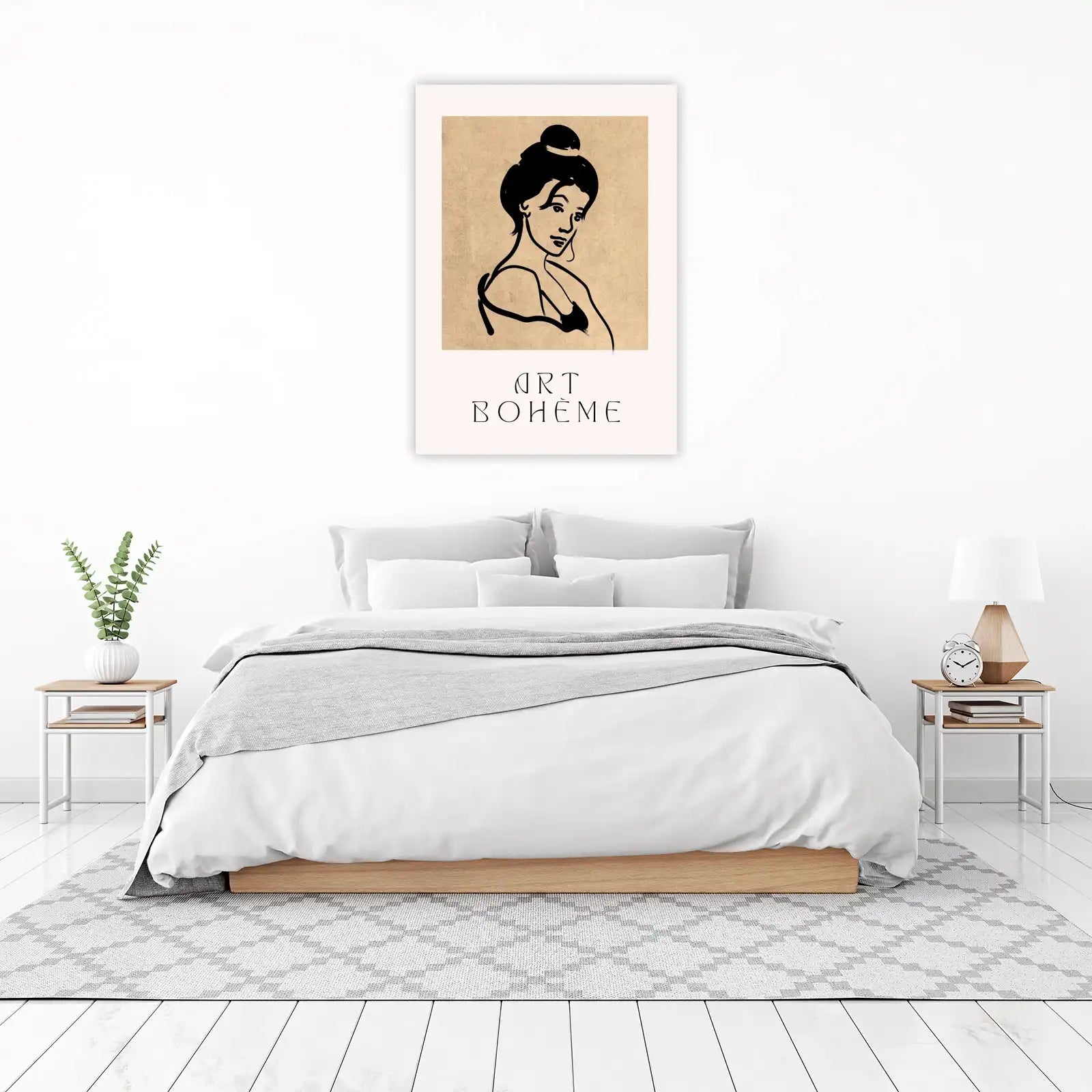Elegant Woman Portrait Minimalist Wall Art