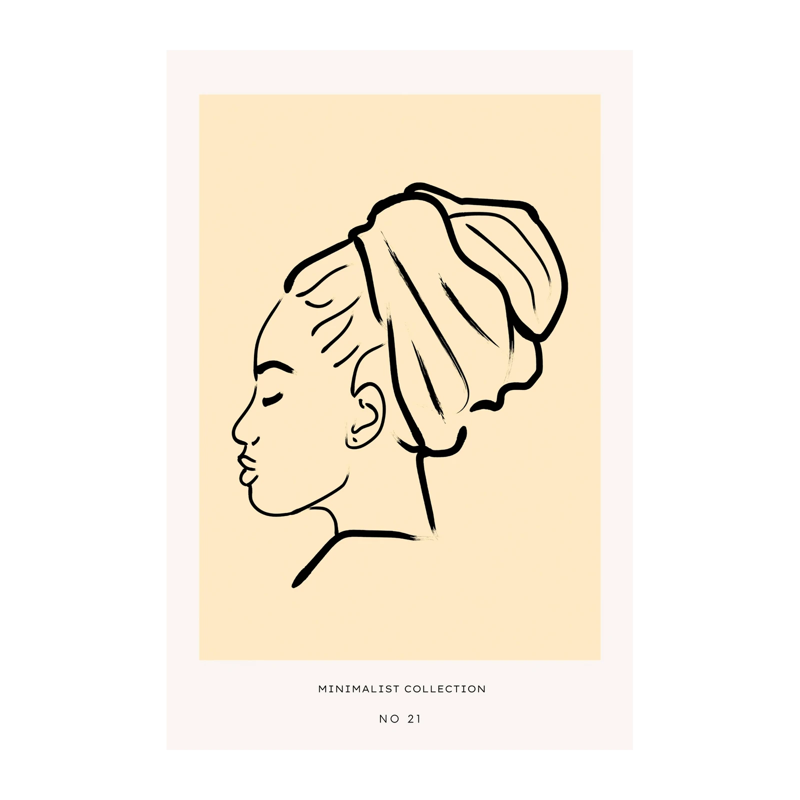 Minimalist Face Line Art Wall Art