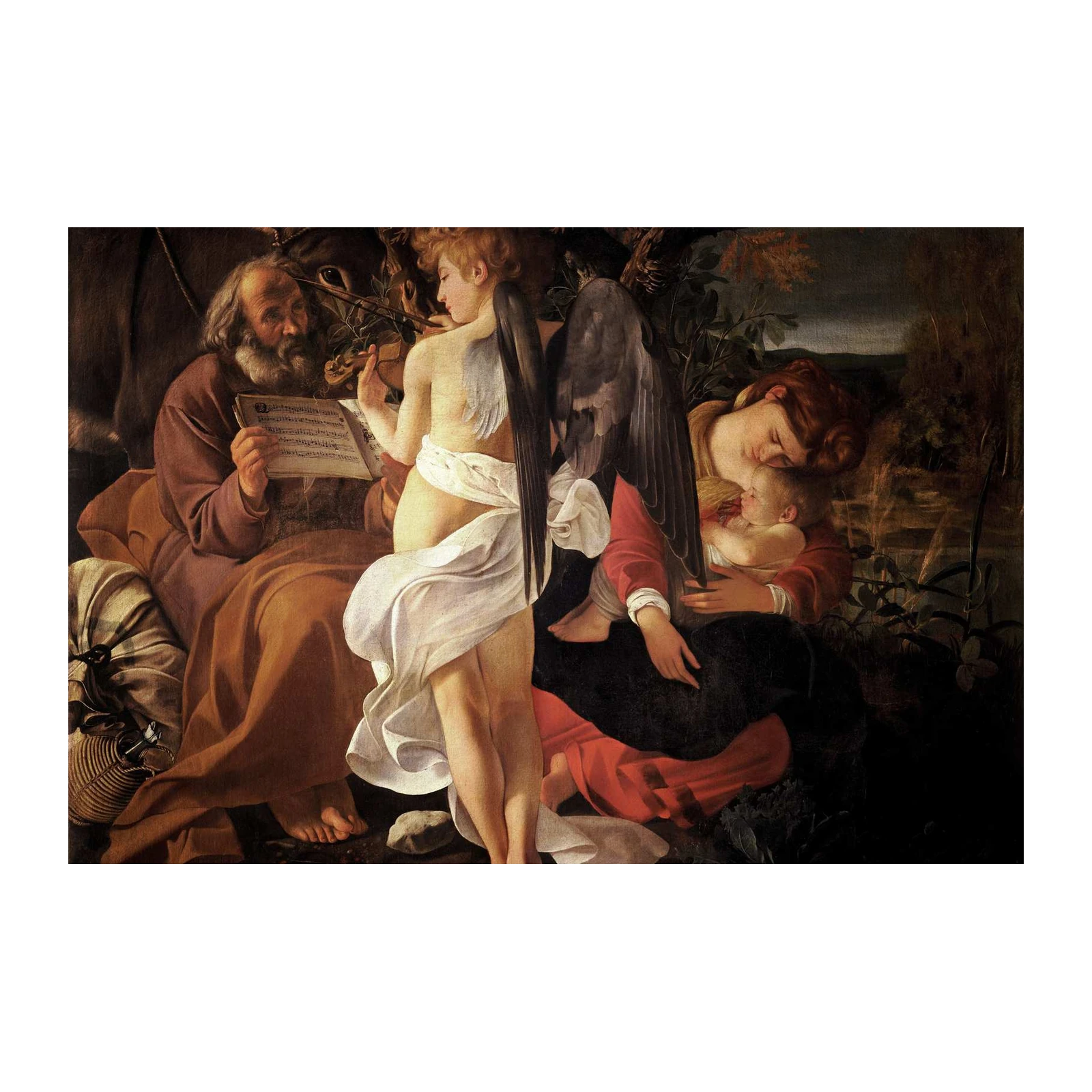Renaissance Angel Serenade Holy Family Wall Art
