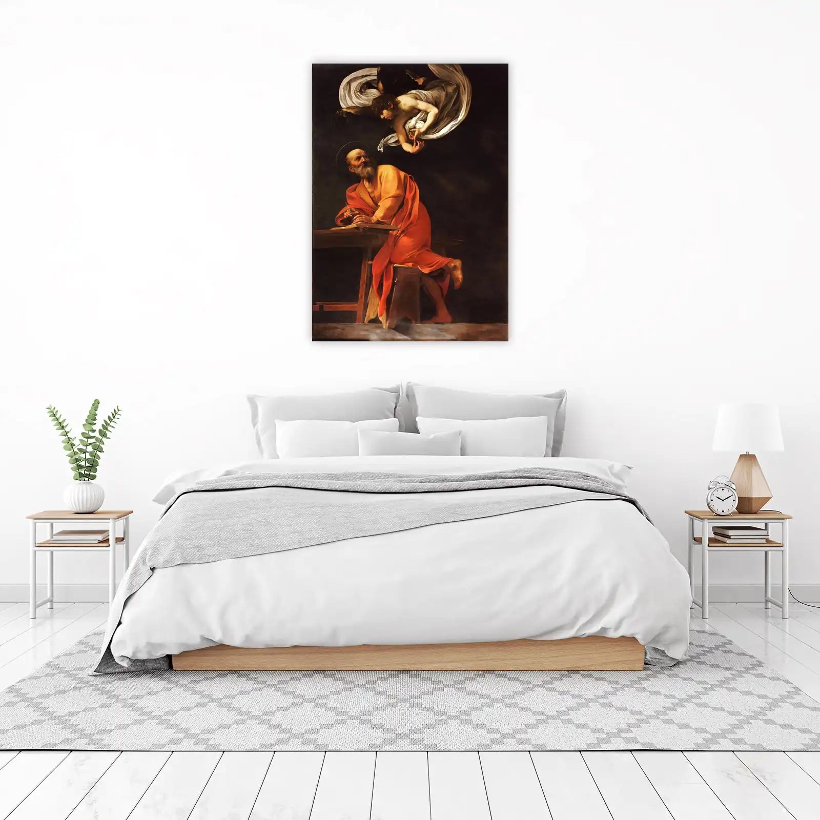 Divine Inspiration St. Matthew Caravaggio Wall Art