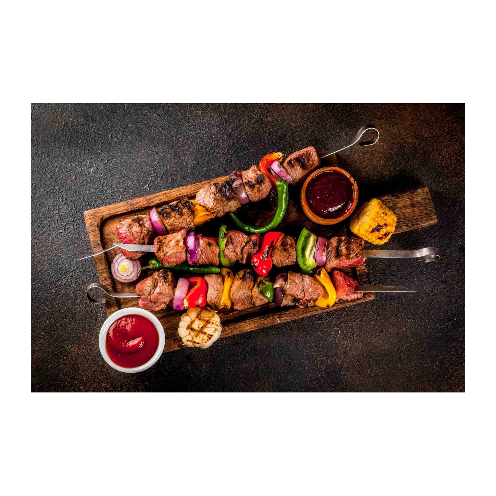 Juicy Steak Kebabs & Veggies Wall Art