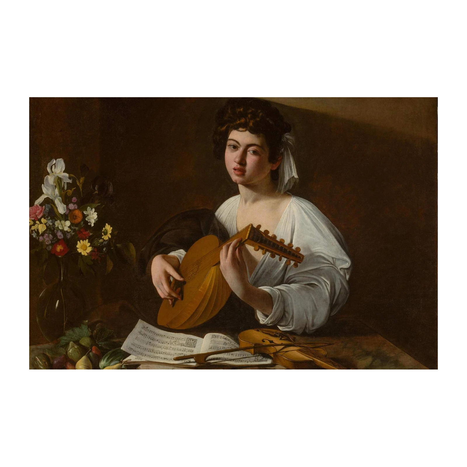 Baroque Lute Player & Violin Wall Art