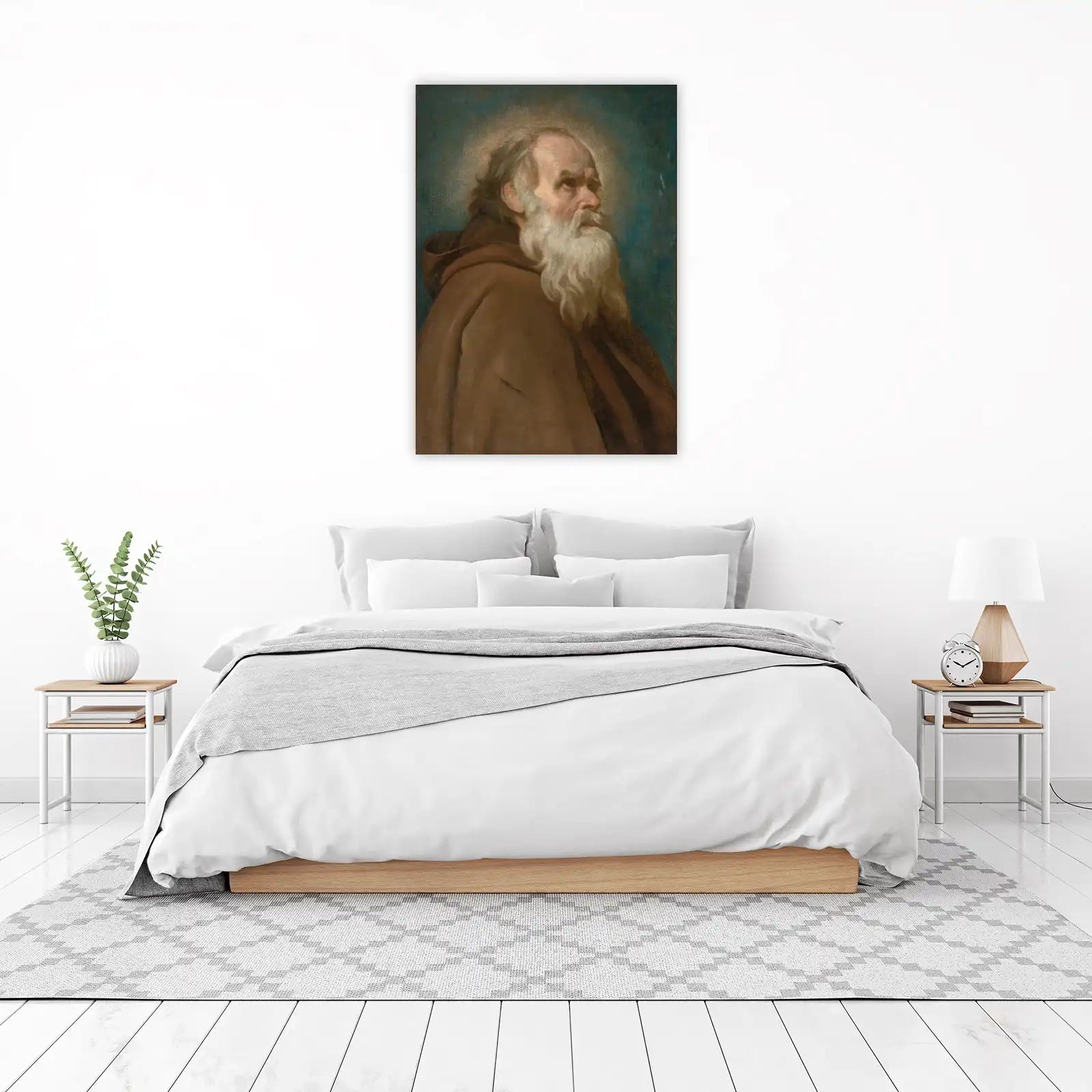 Old Man with Beard Portrait Wall Art