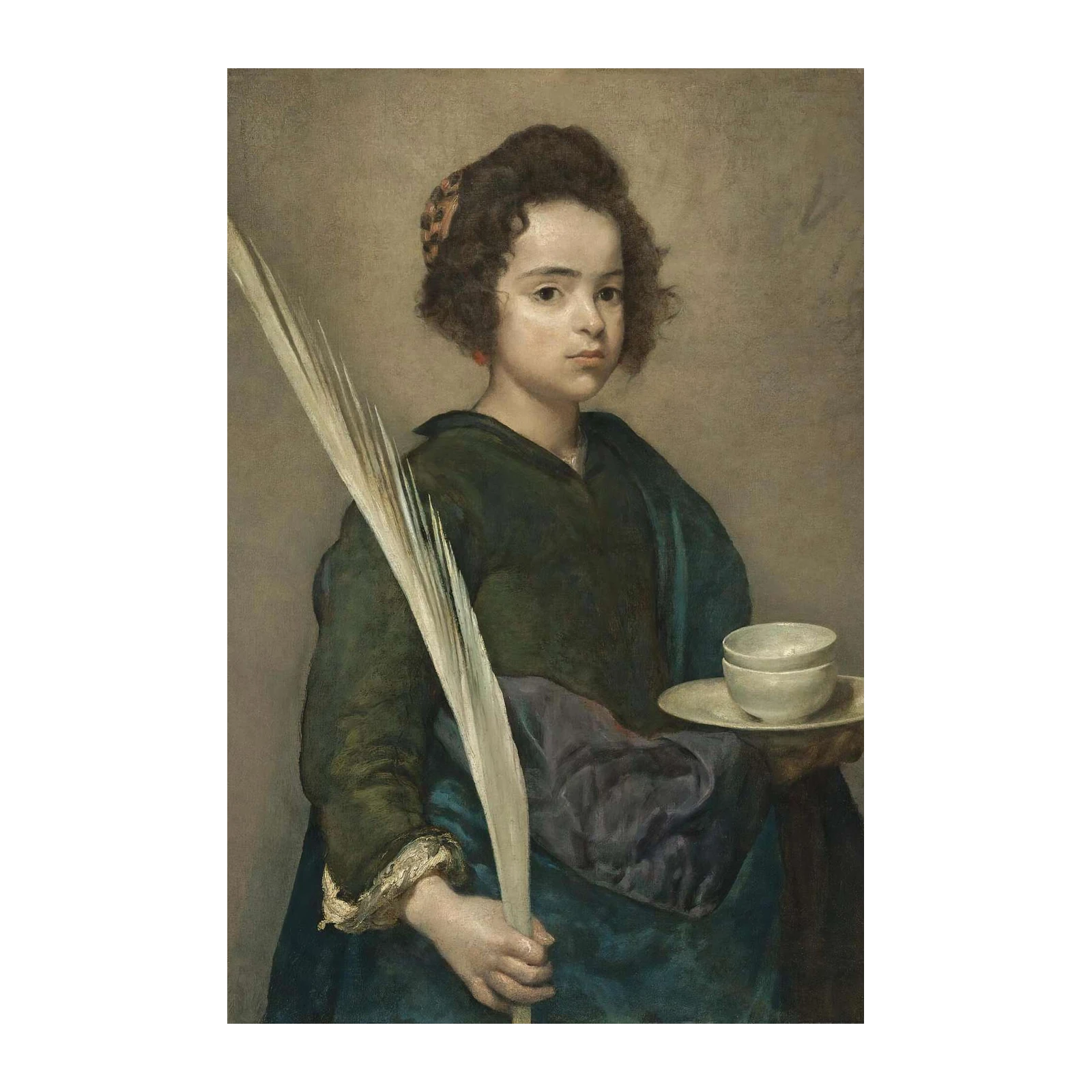 Young Girl with Palm Wall Art | Renaissance Wall Art