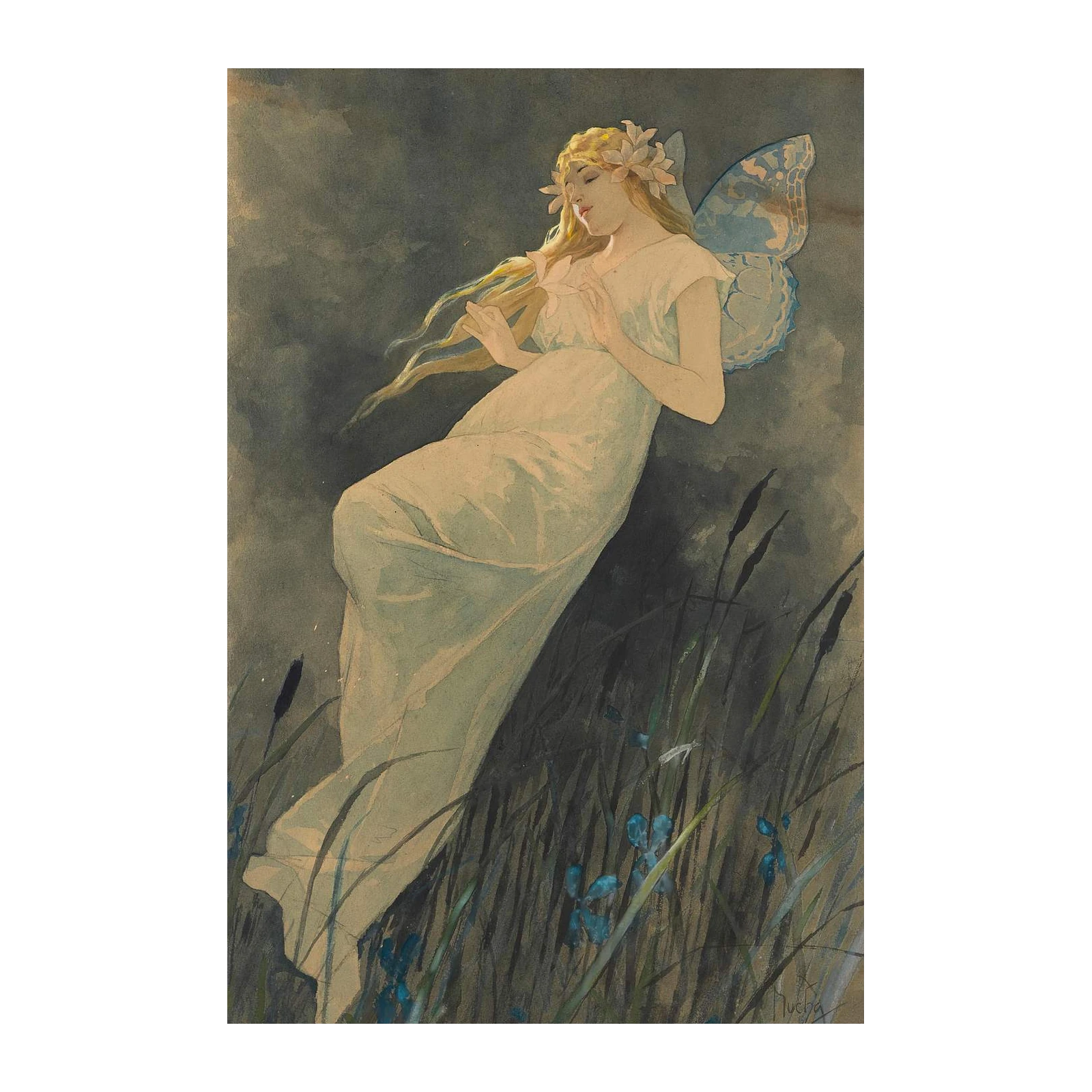 Enchanting Fairy Art Nouveau Wall Art