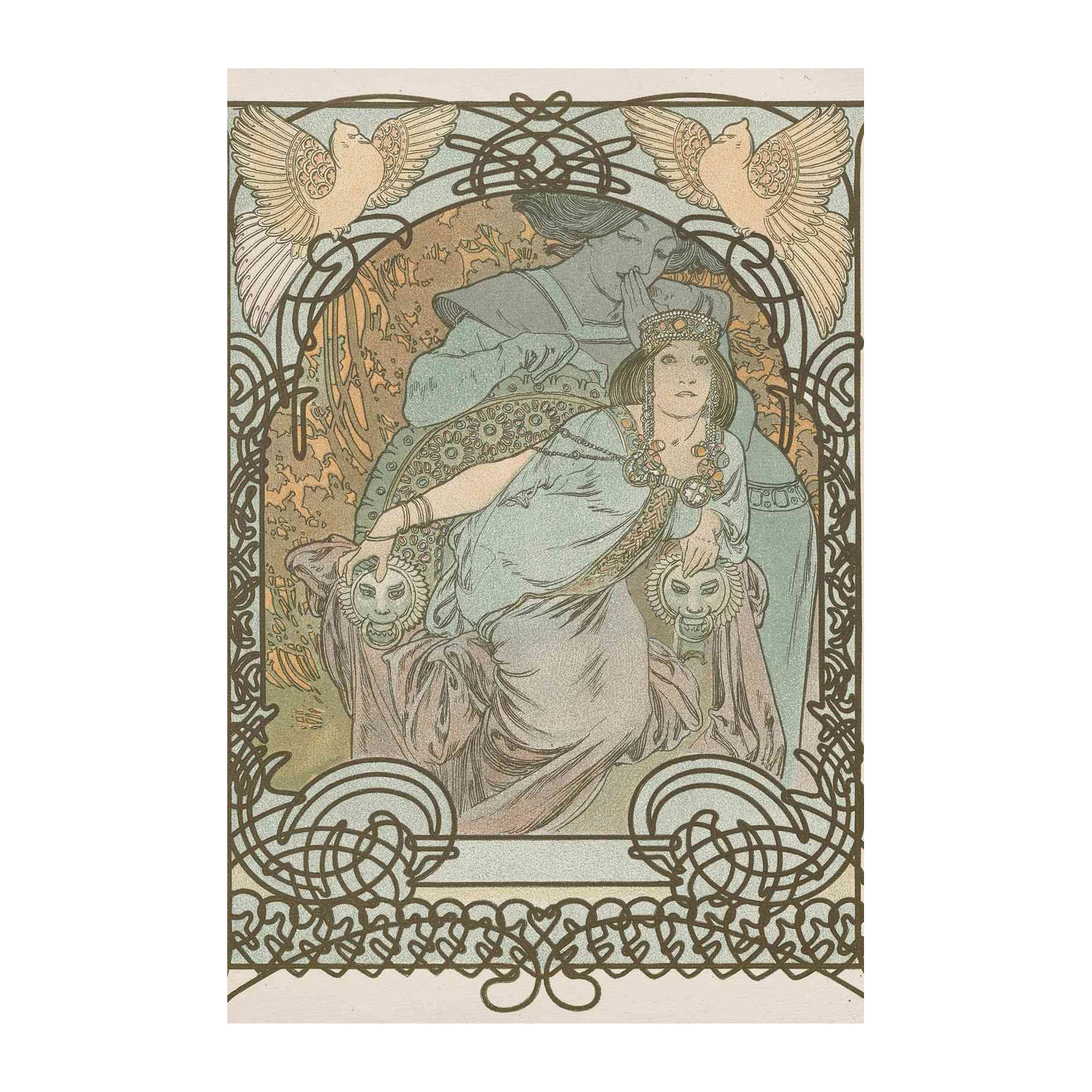Art Nouveau Oracle Oracle Mask Wall Art