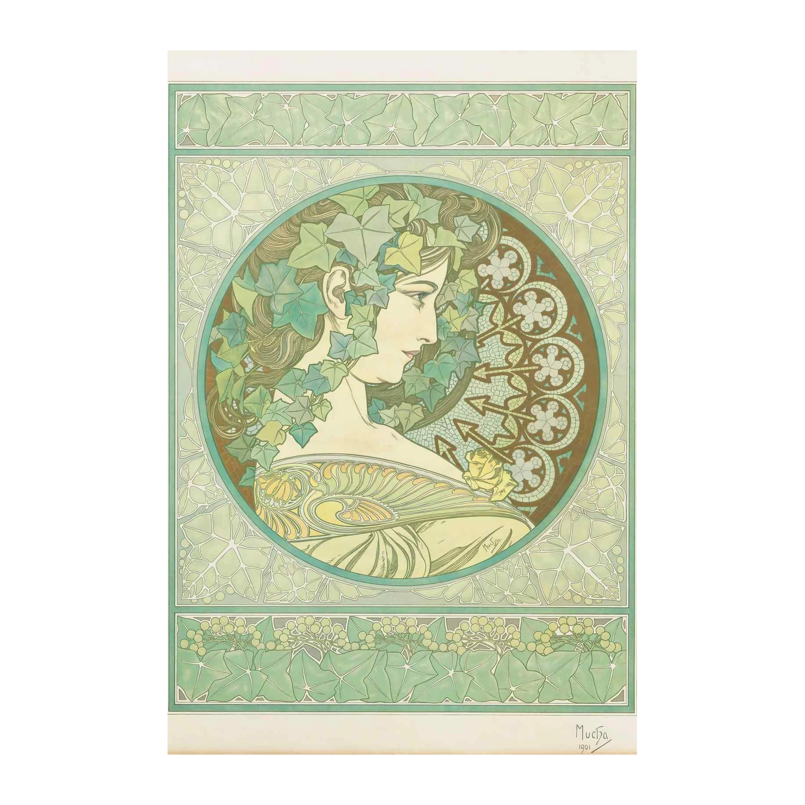 Art Nouveau Ivy Maiden Wall Art