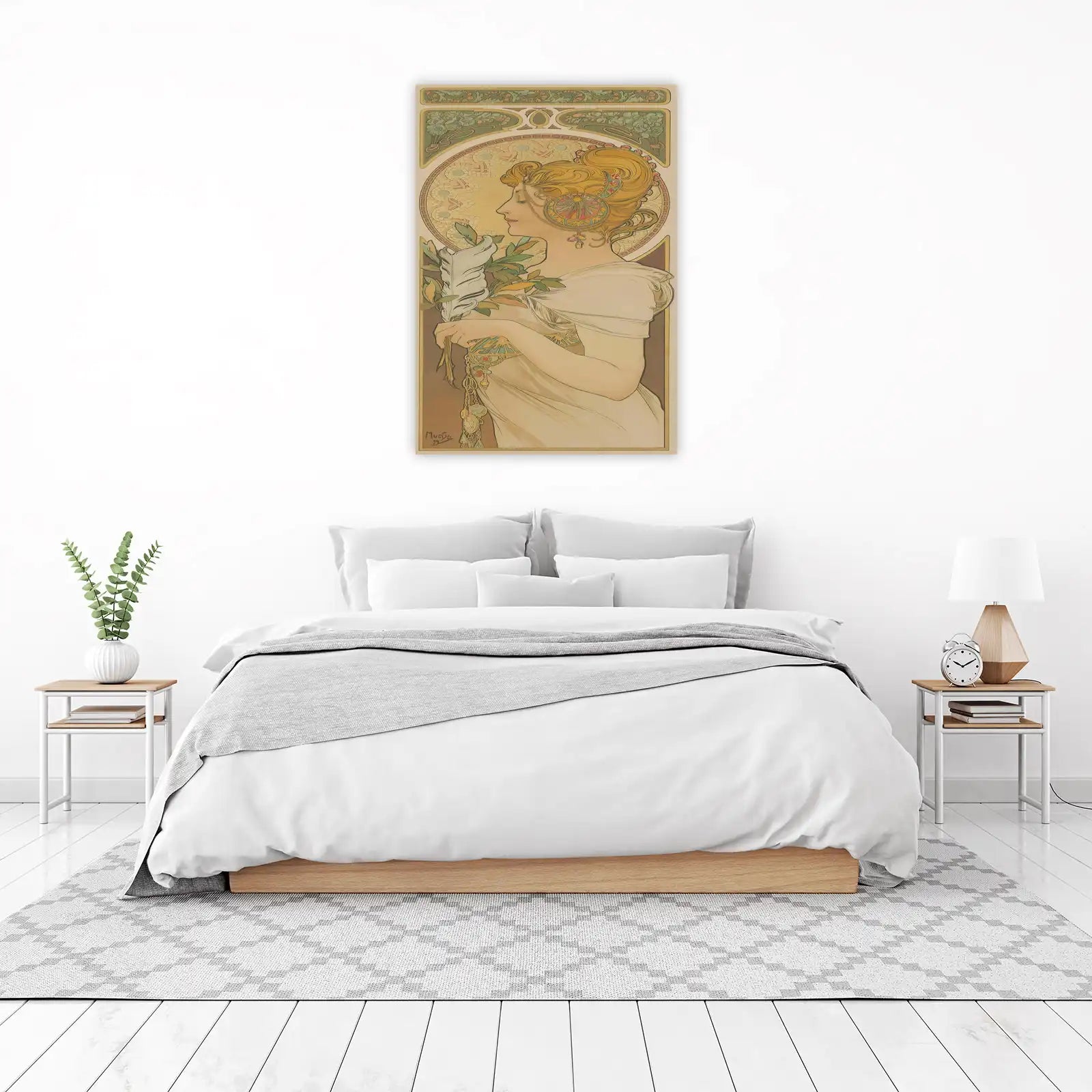 Art Nouveau Goddess Feather Wall Art