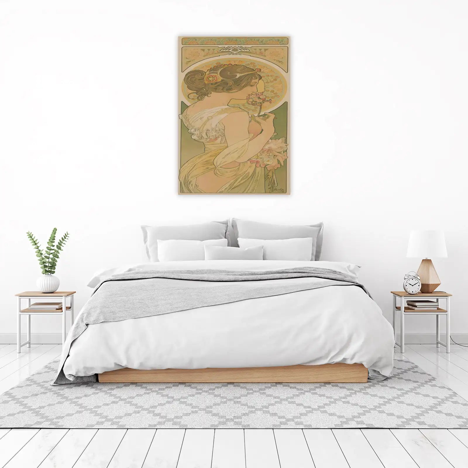 Art Nouveau Floral Woman Wall Art
