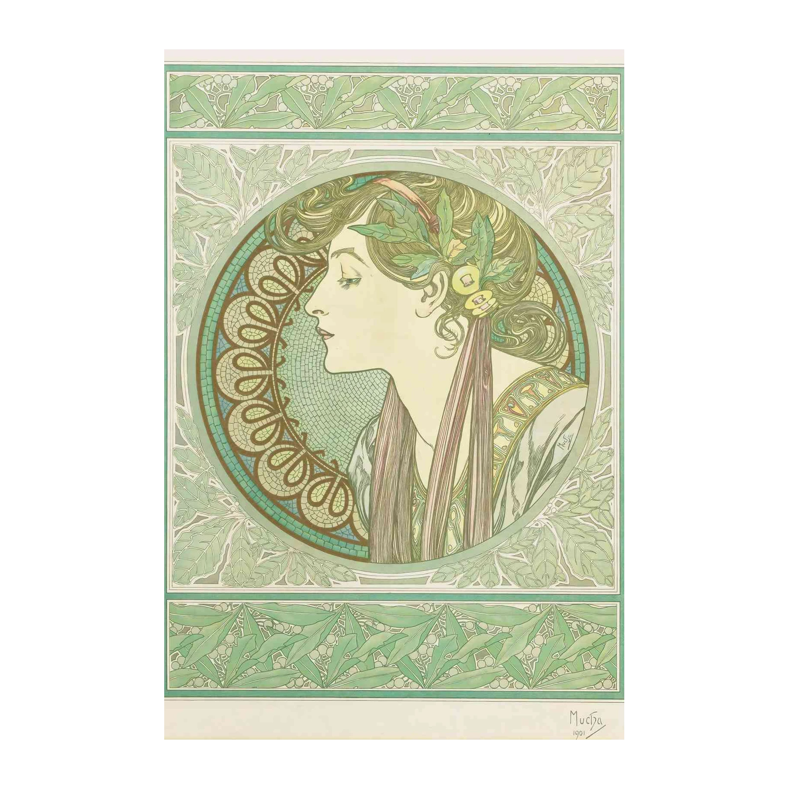 Art Nouveau Serenity Woman Wall Art