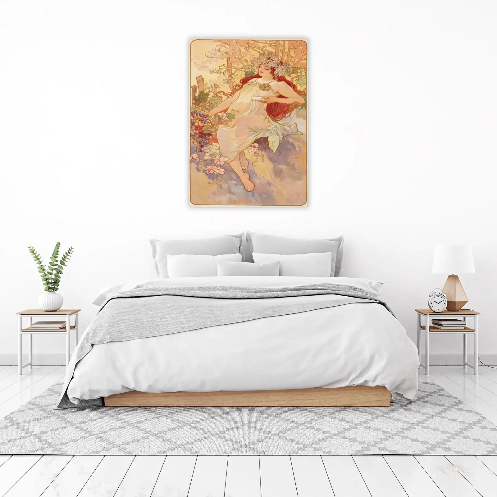 Art Nouveau Grape Goddess Wall Art