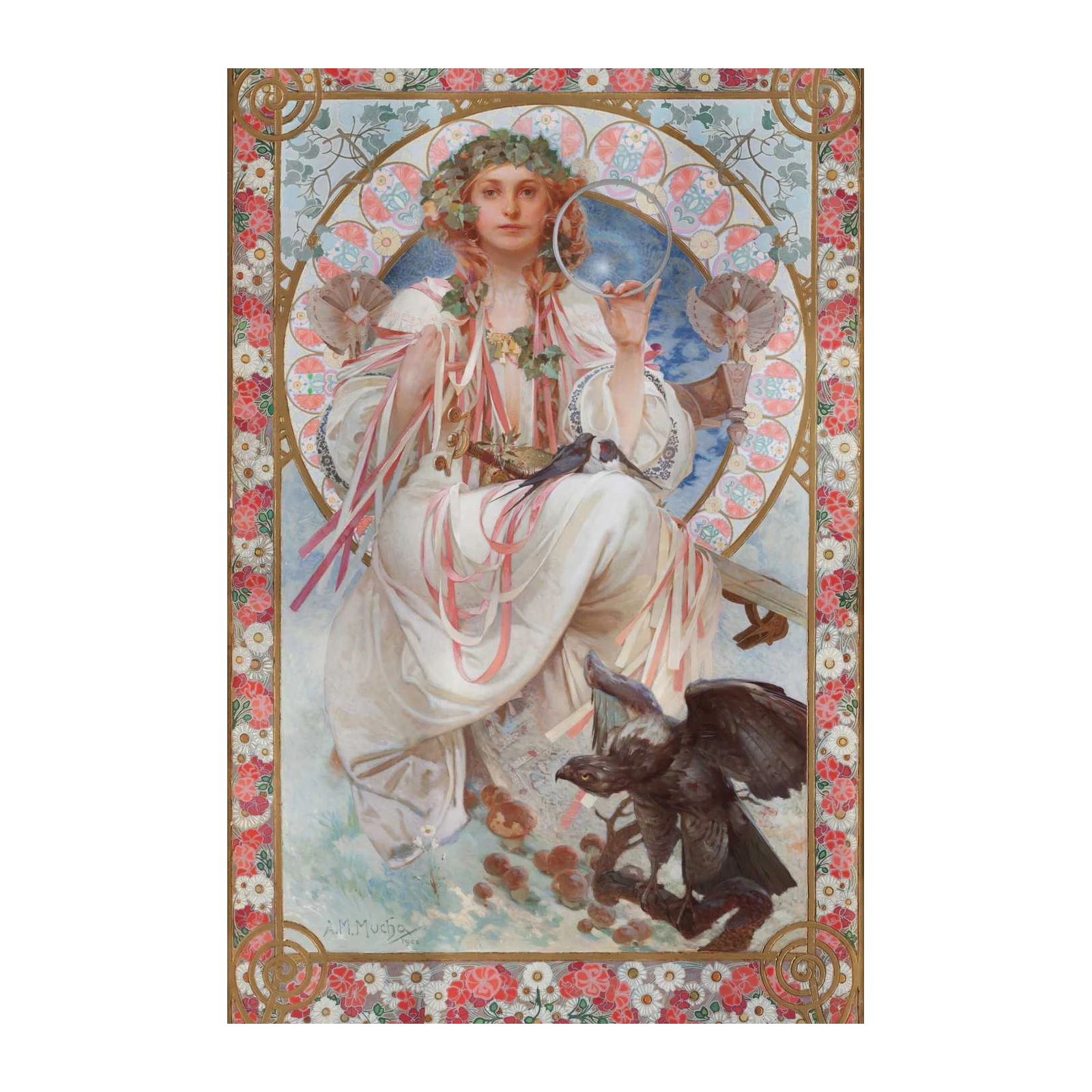 Mucha Allegory of Flight Wall Art
