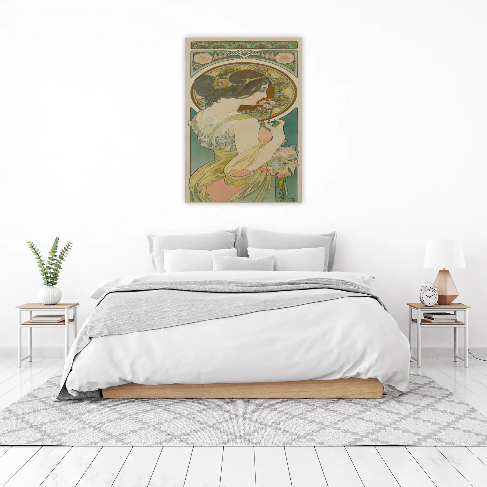 Art Nouveau Floral Lady Wall Art