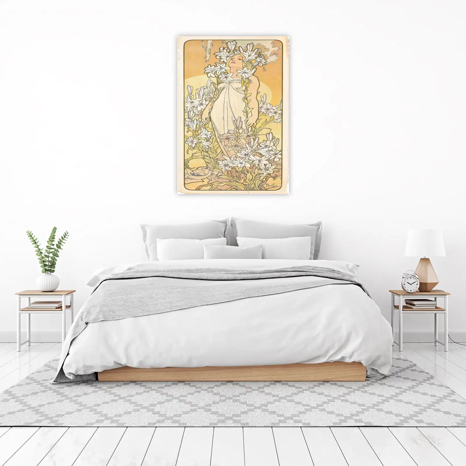 Art Nouveau Lily Woman Wall Art